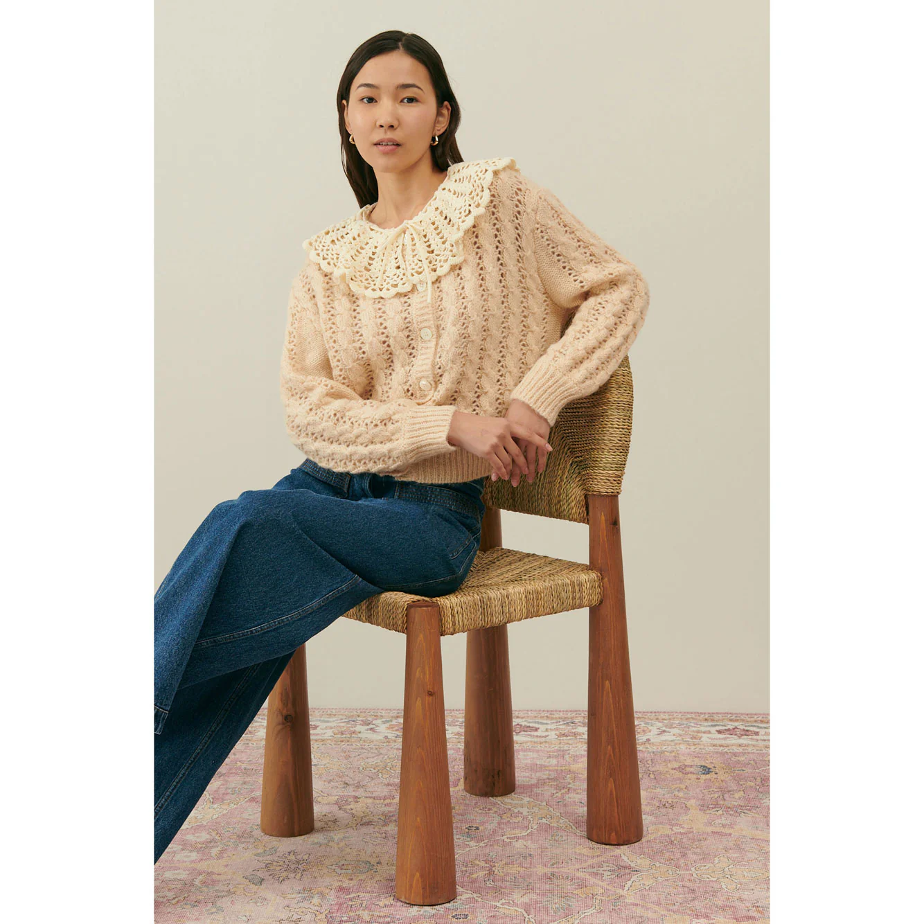 Louise Misha Blush Ascaliane Cardigan - Image 4