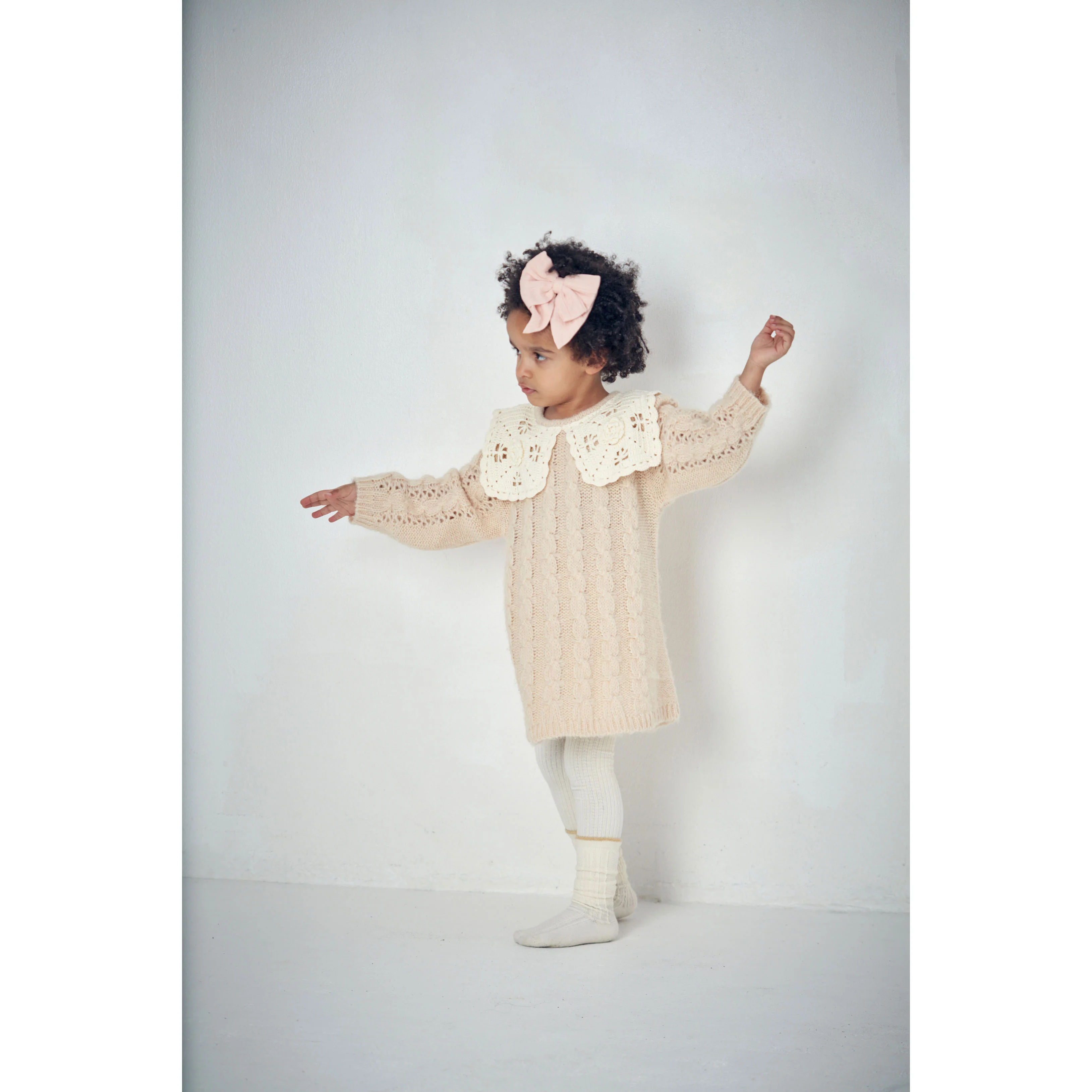 Louise Misha Blush Crochet Sangani Dress - Image 2