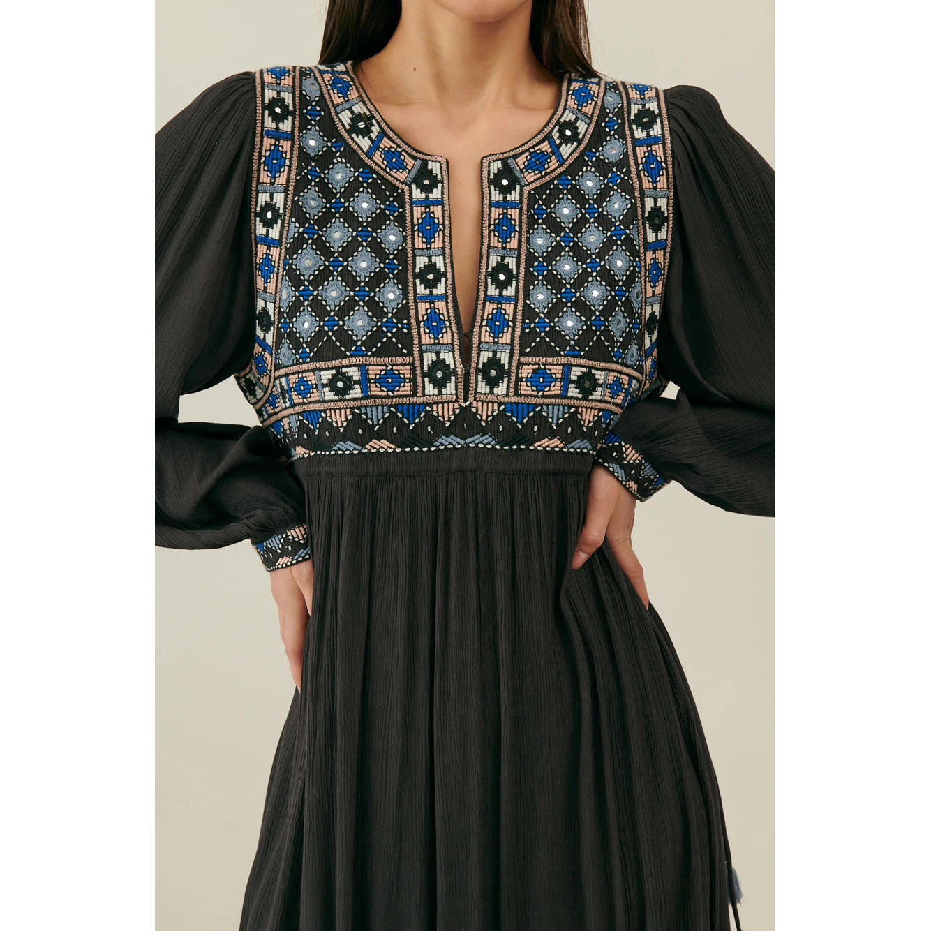 Louise Misha Charcoal Gabriella Dress - Image 2