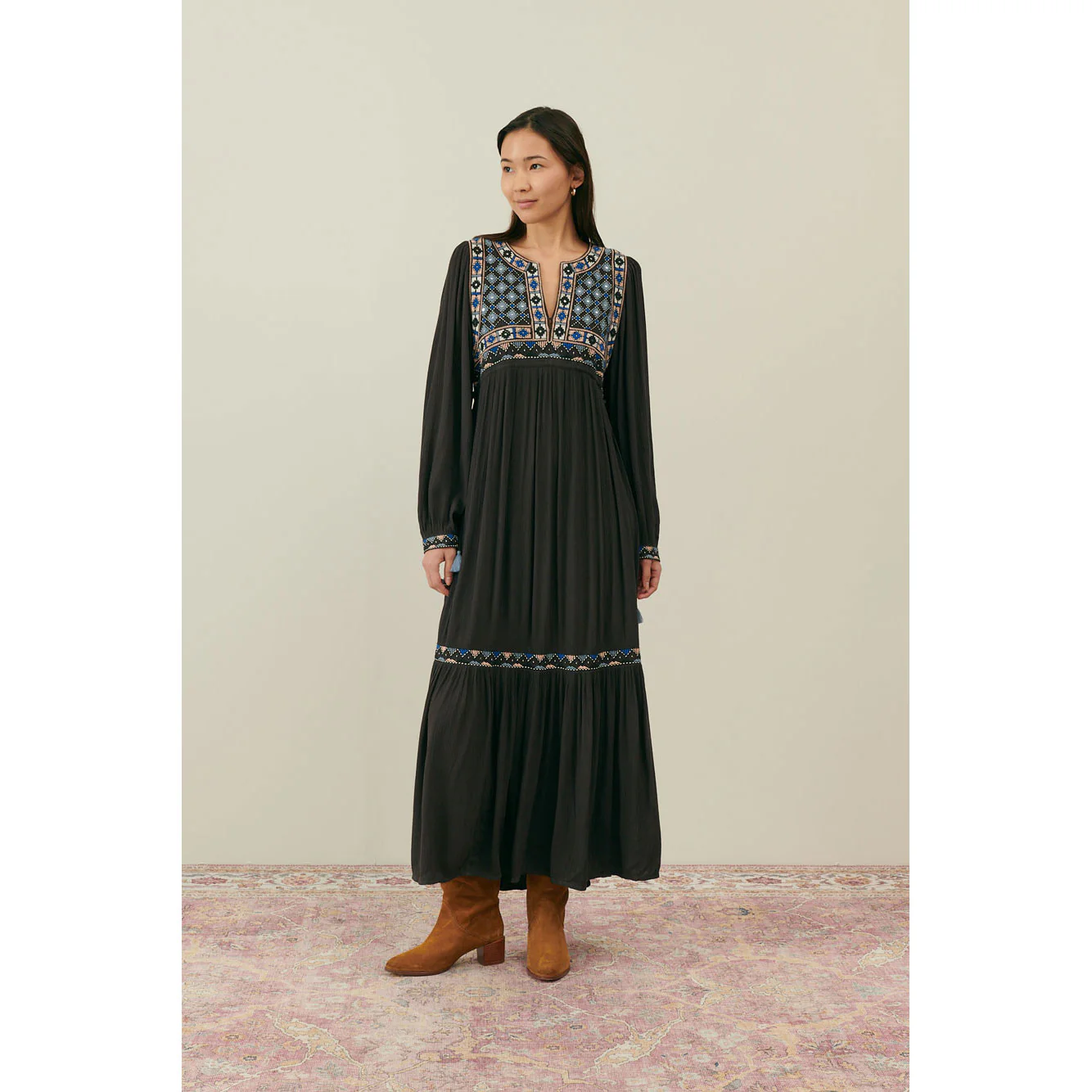 Louise Misha Charcoal Gabriella Dress - Image 3
