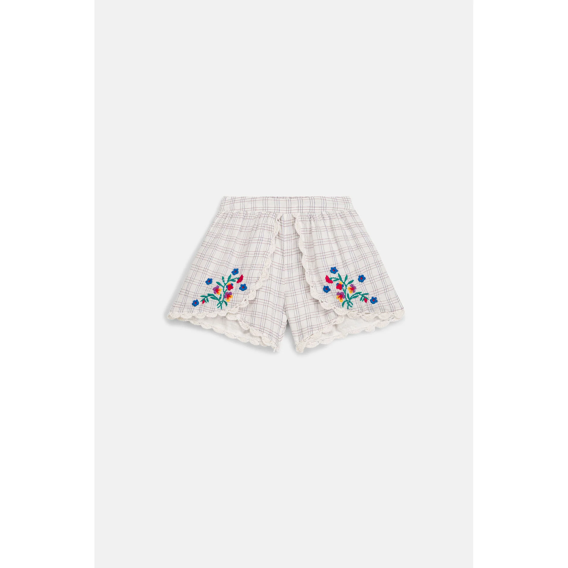 Louise Misha Cream Cruise Check Asya Shorts