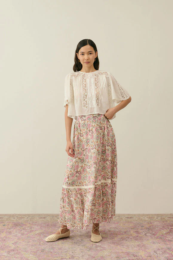 Louise Misha Cream Dolce Flowers Jansiane Skirt - Image 2