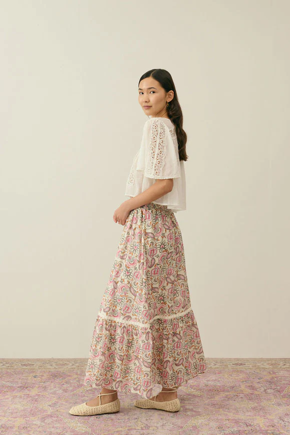 Louise Misha Cream Dolce Flowers Jansiane Skirt - Image 3