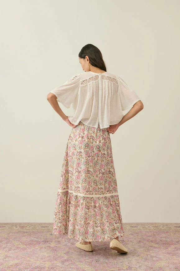 Louise Misha Cream Dolce Flowers Jansiane Skirt - Image 4