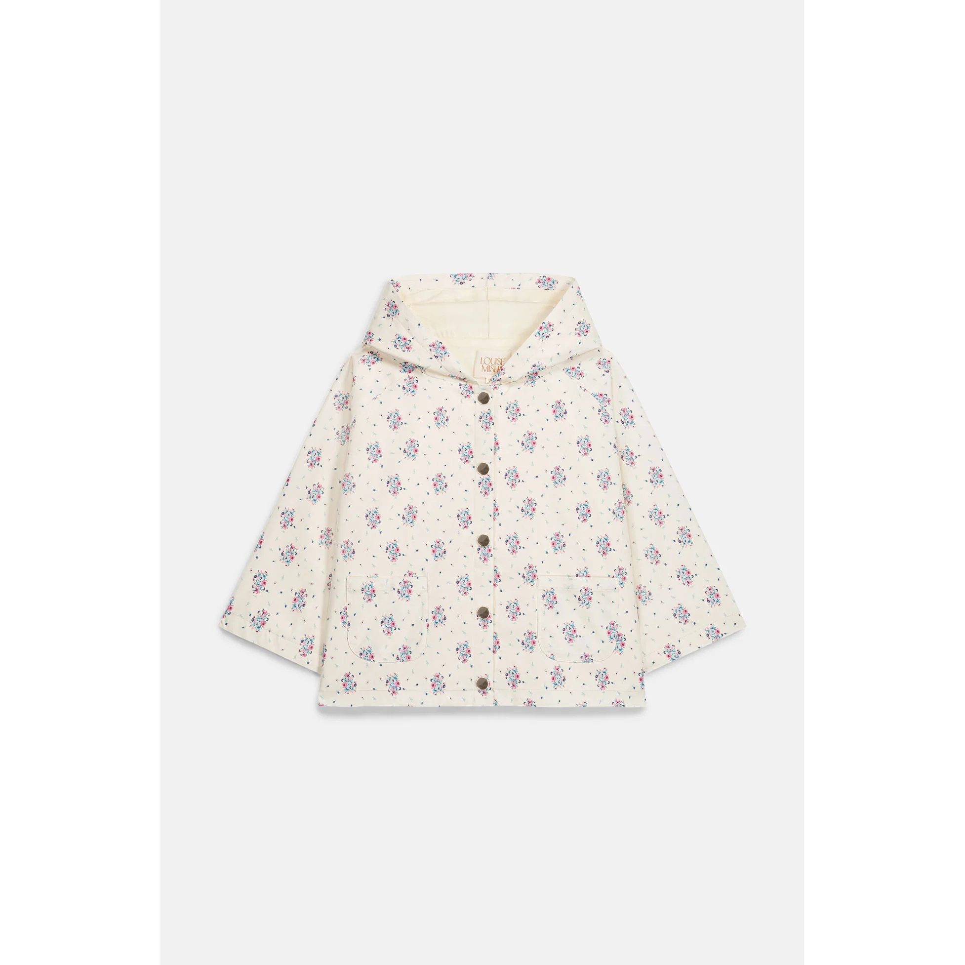 Louise Misha Cream Flower Dunes Felvet Raincoat