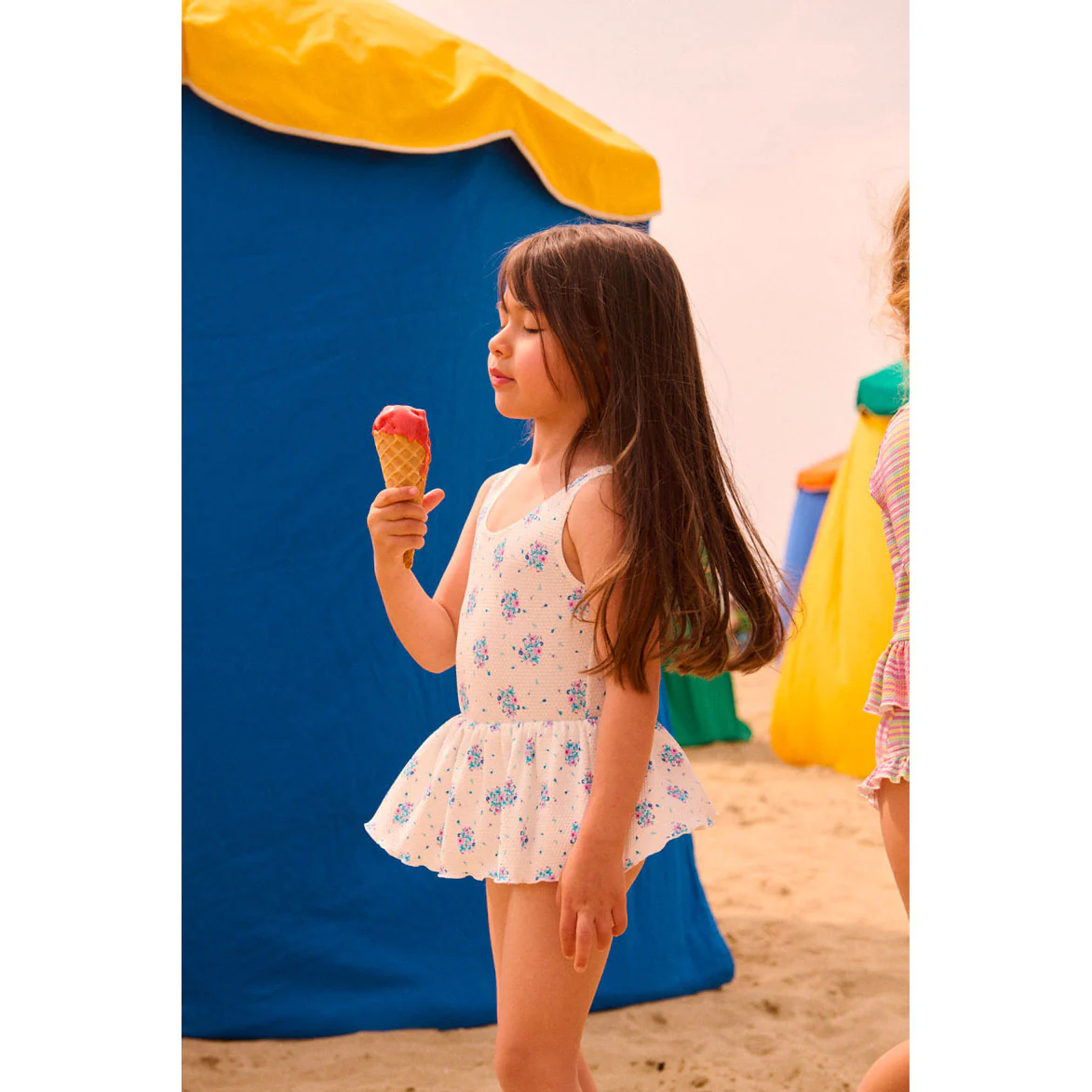 Louise Misha Cream Flower Dunes Kalinda Bathing Suit - Image 2