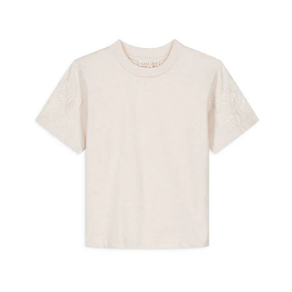 Louise Misha Cream Jersey Celia Tee