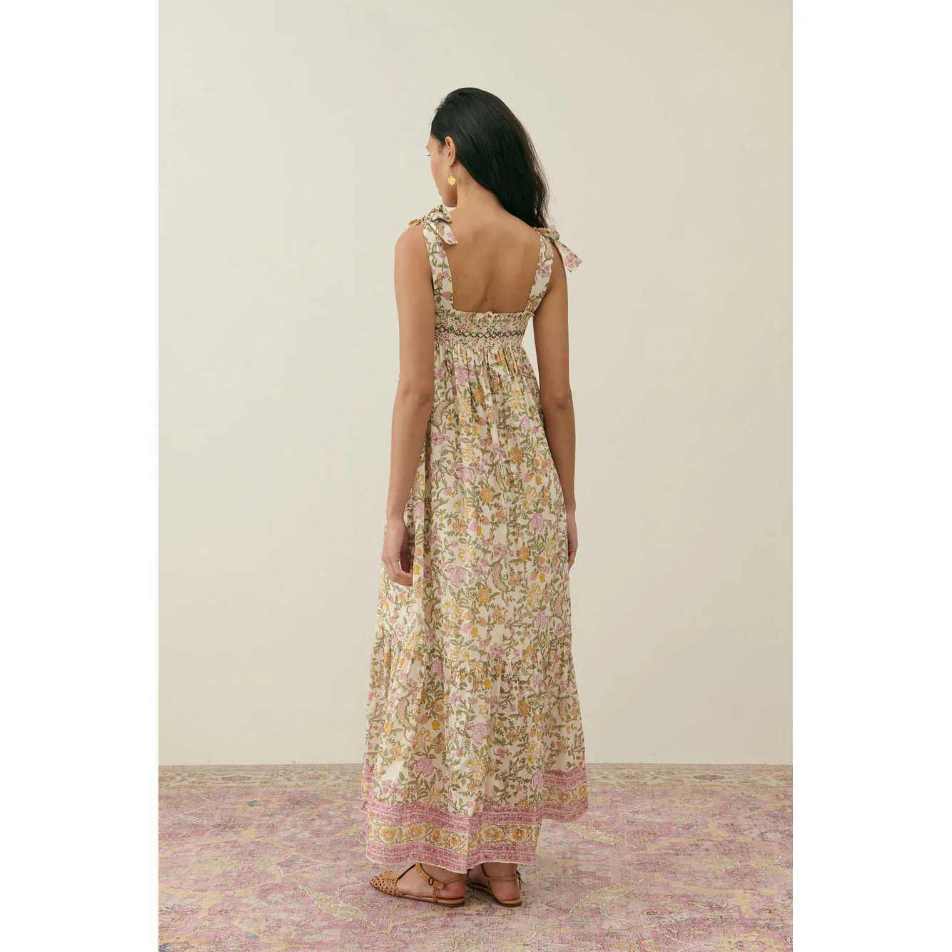 Louise Misha Cream Marcelette Women Dress - Image 3