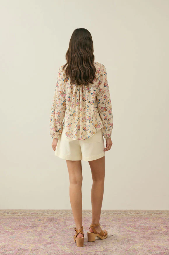 Louise Misha Cream Retro Garden Nicoliana Blouse - Image 4