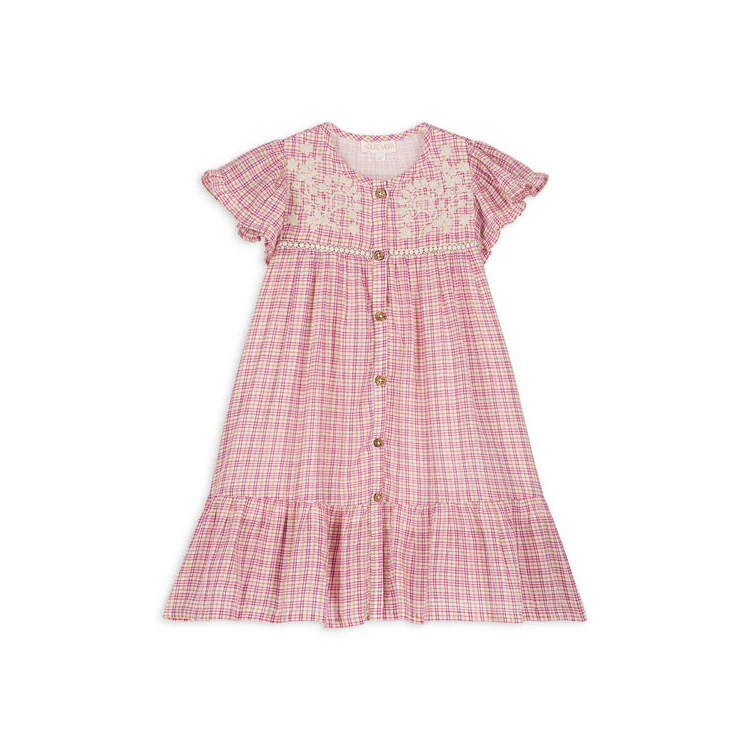 Louise Misha Fushia Tartan Joy Carlina Dress