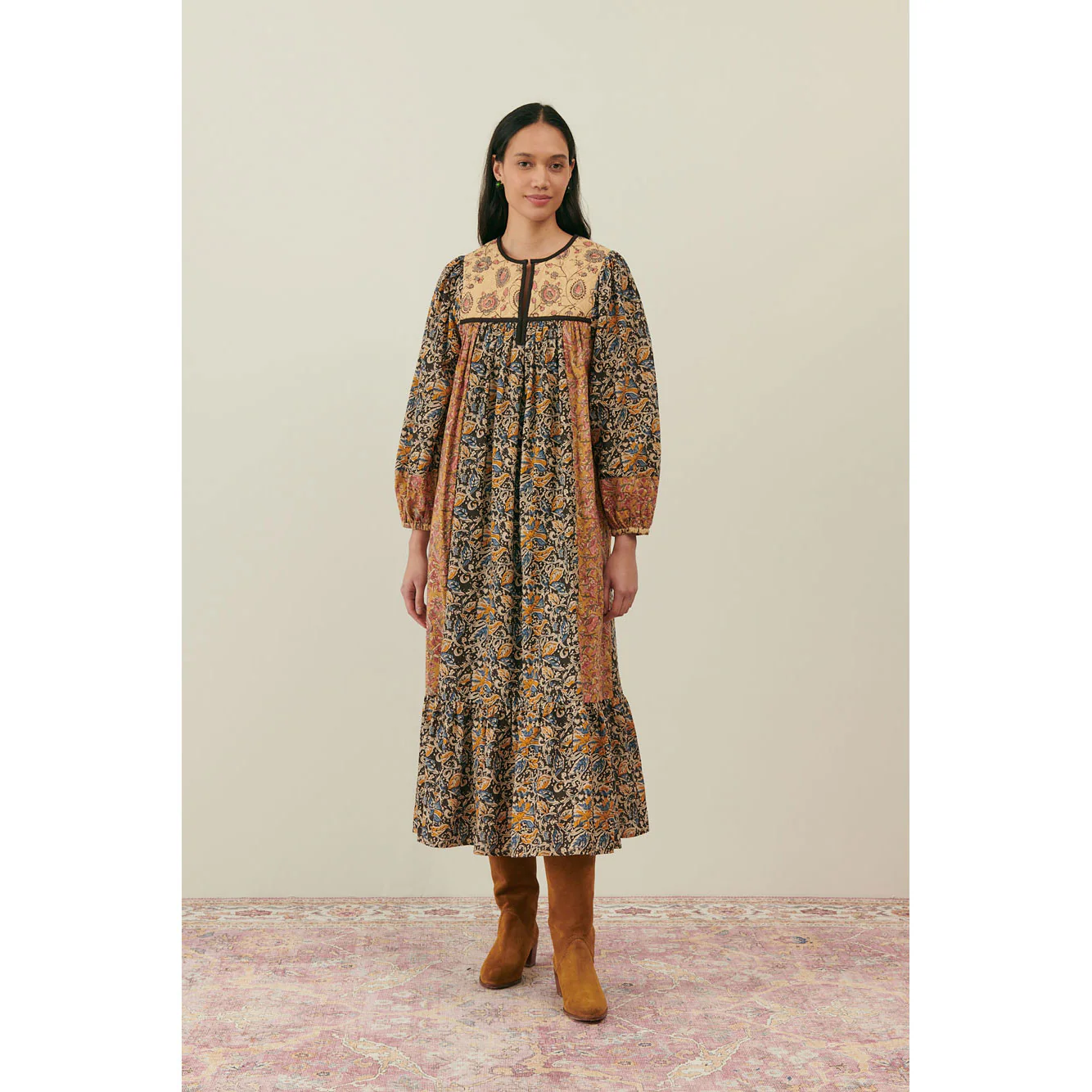 Louise Misha Honey Charcoal Poem Gypsia Dress - Image 2