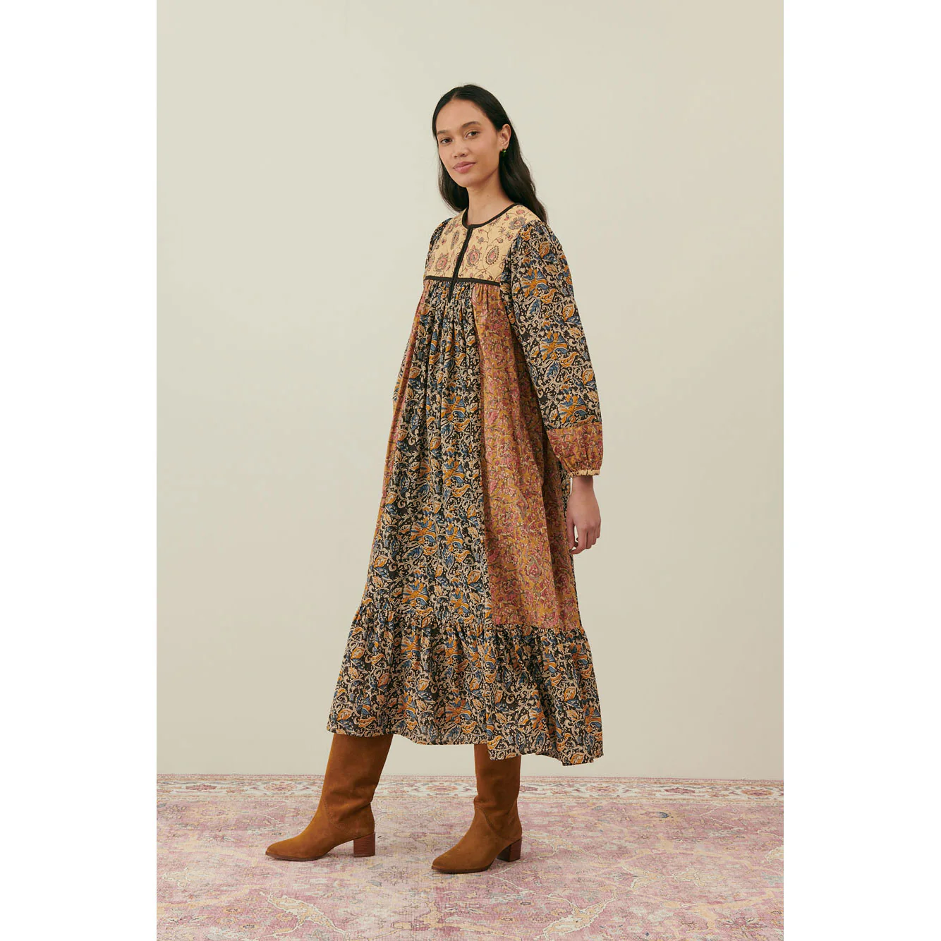 Louise Misha Honey Charcoal Poem Gypsia Dress - Image 3