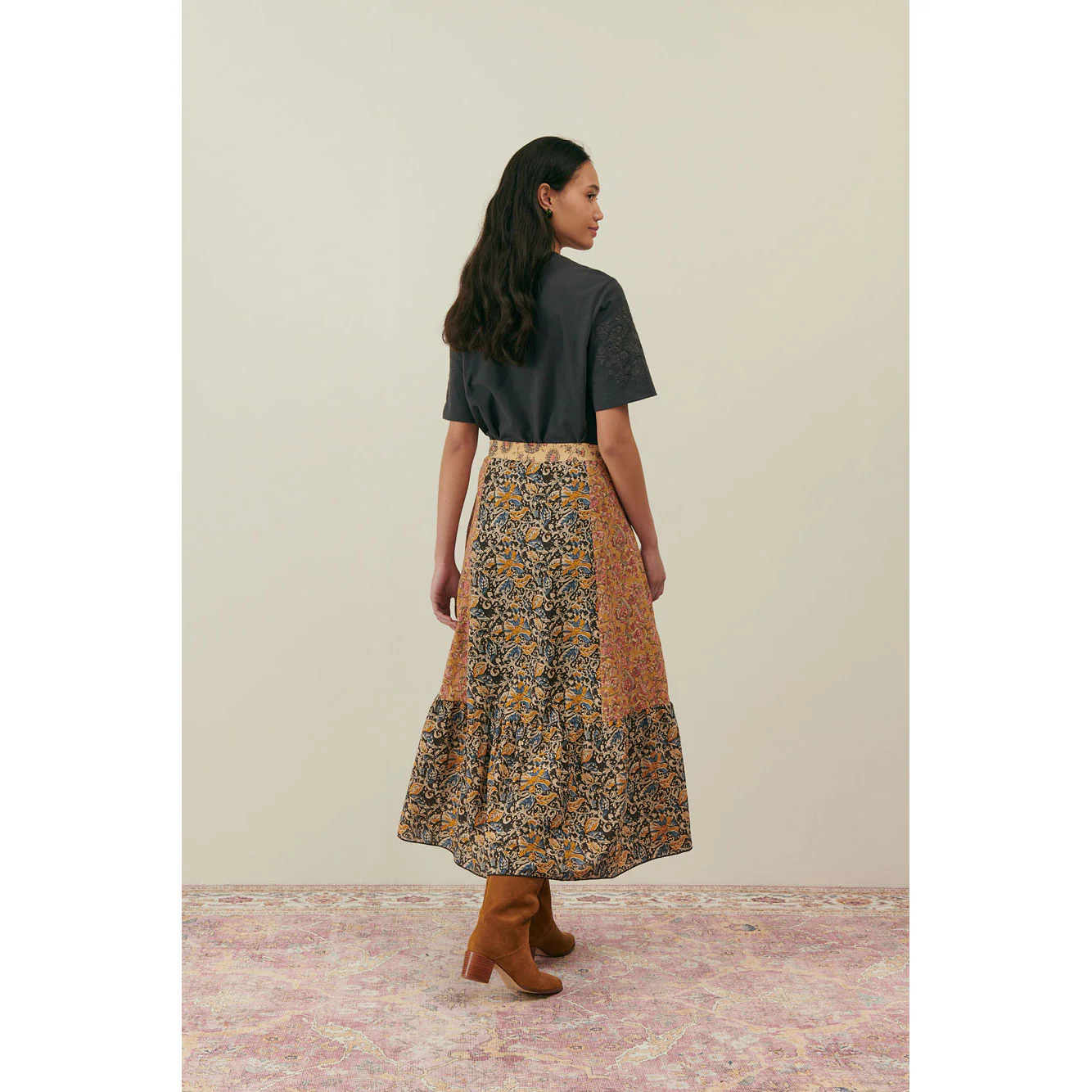 Louise Misha Honey Charcoal Poem Jansia Skirt - Image 3
