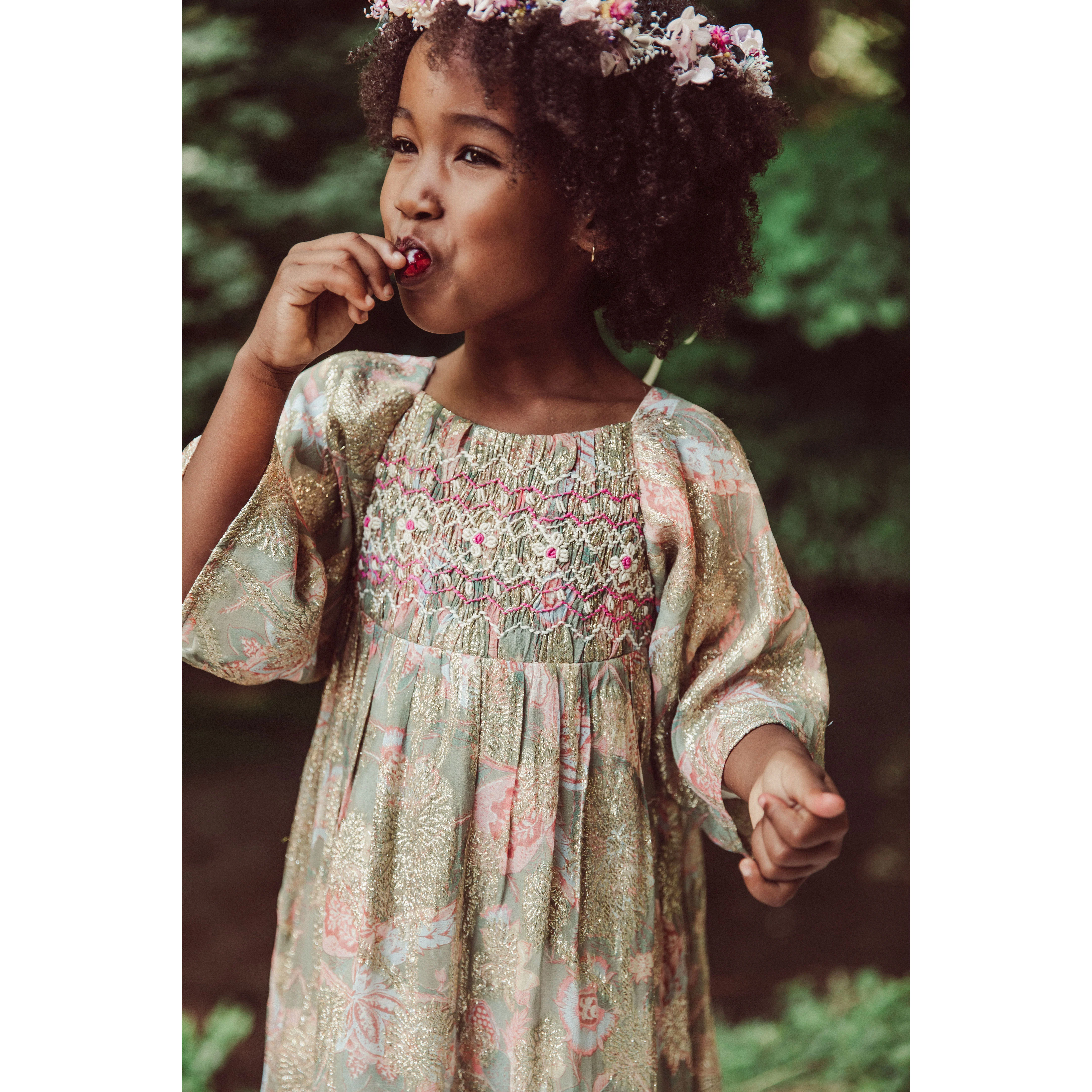Louise Misha Khaki Wild Bouquet Olivina Dress - Image 3