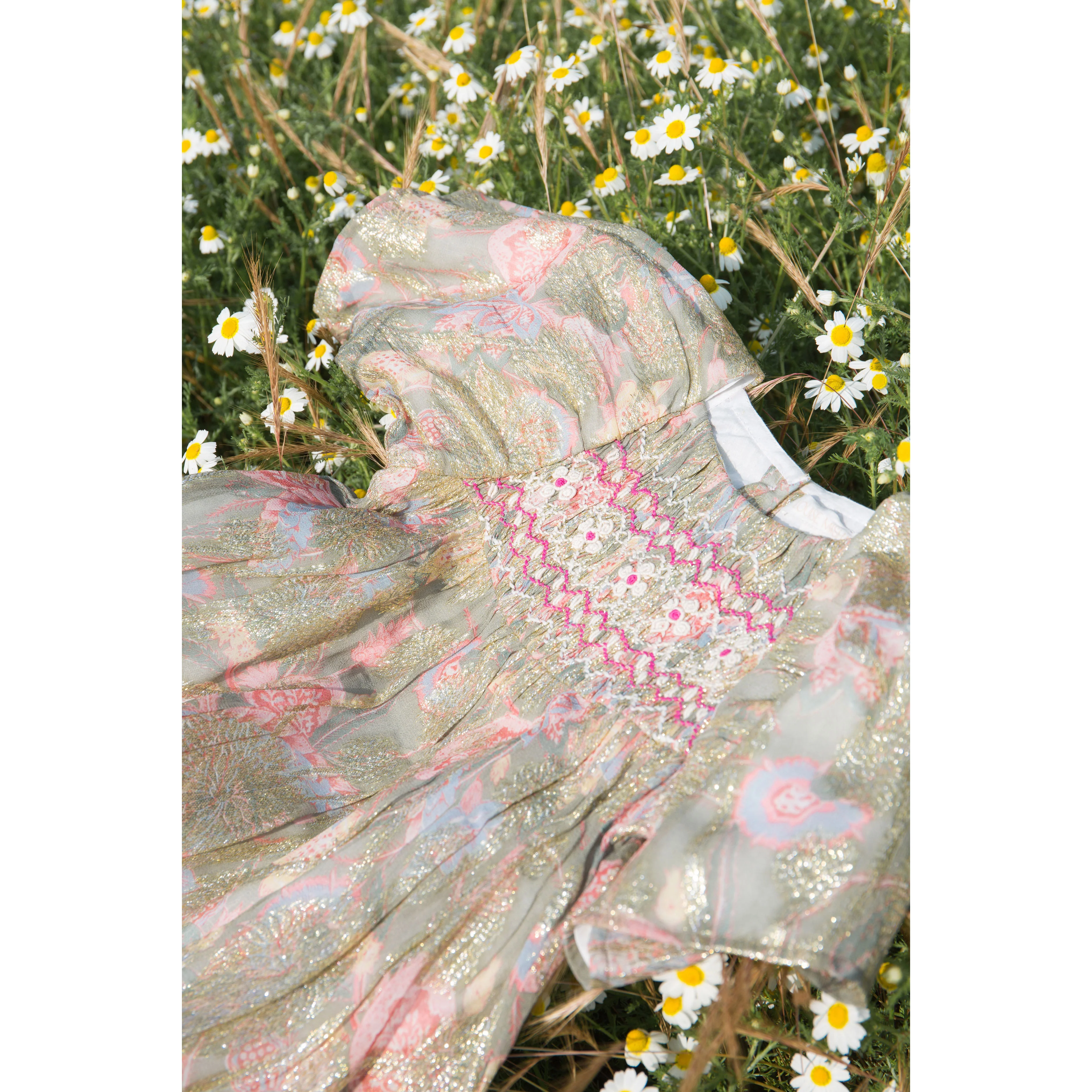 Louise Misha Khaki Wild Bouquet Olivina Dress - Image 5
