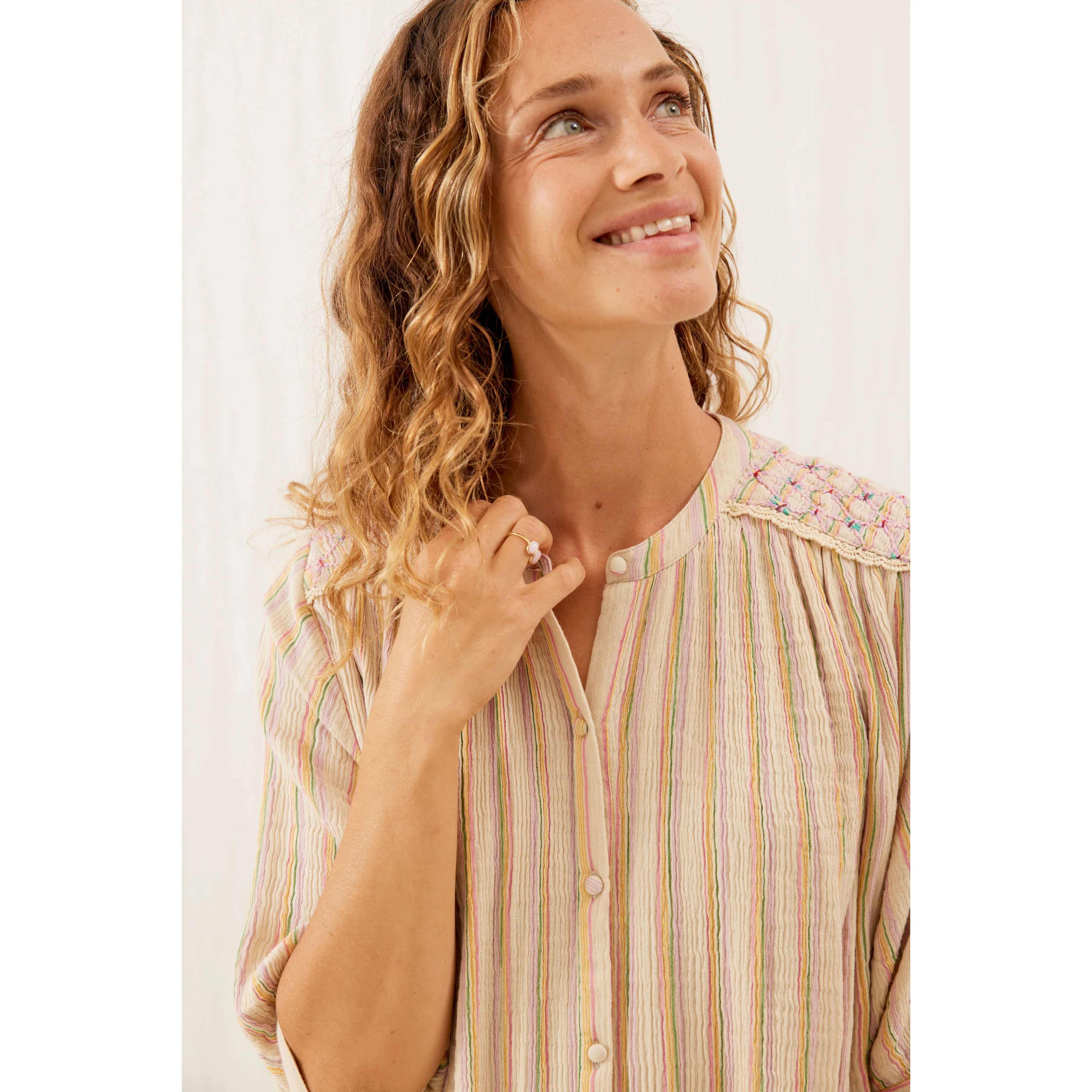 Louise Misha Multicolor Rainbow Lines Deepalina Dress - Image 5
