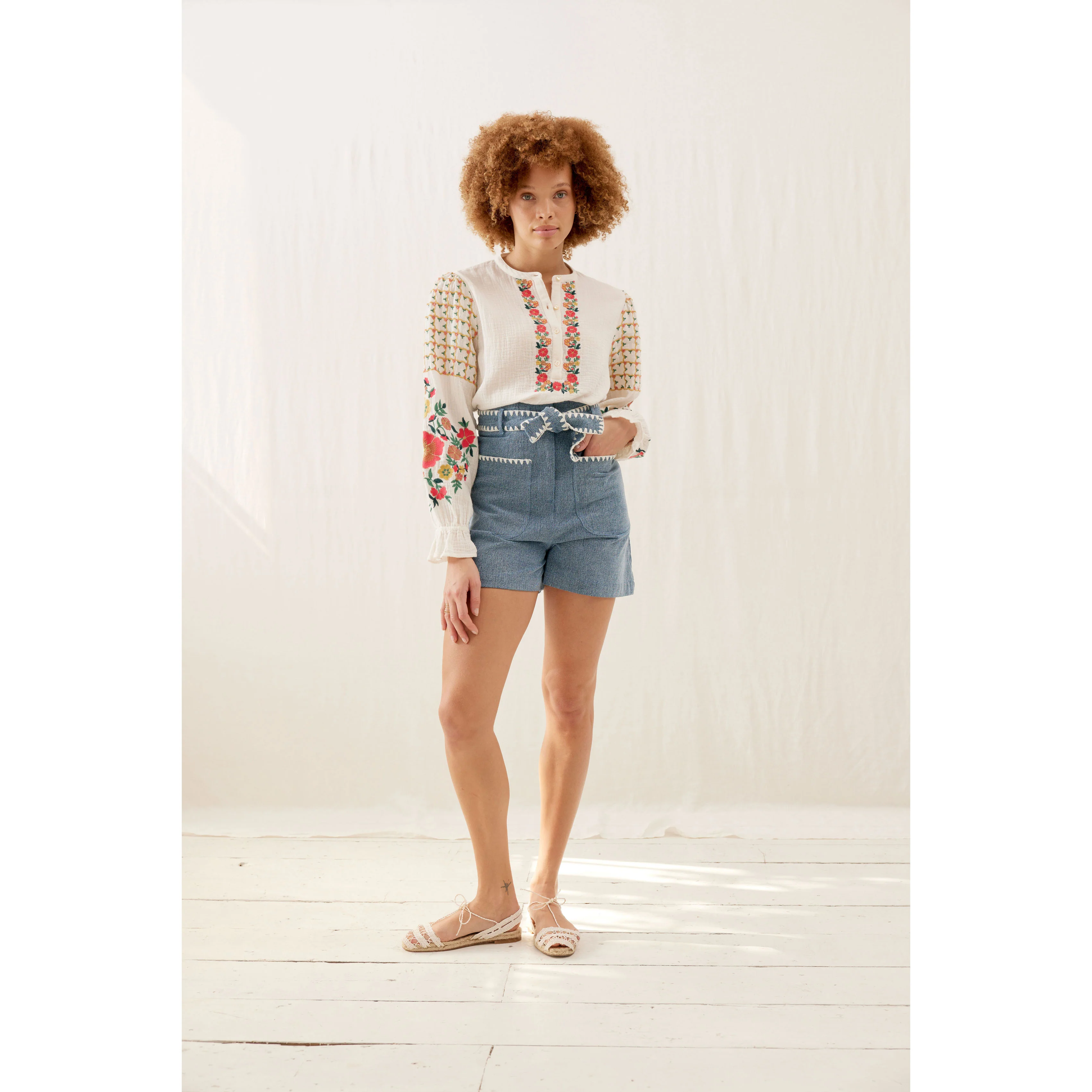 Louise Misha Off White Marielle Blouse - Image 2