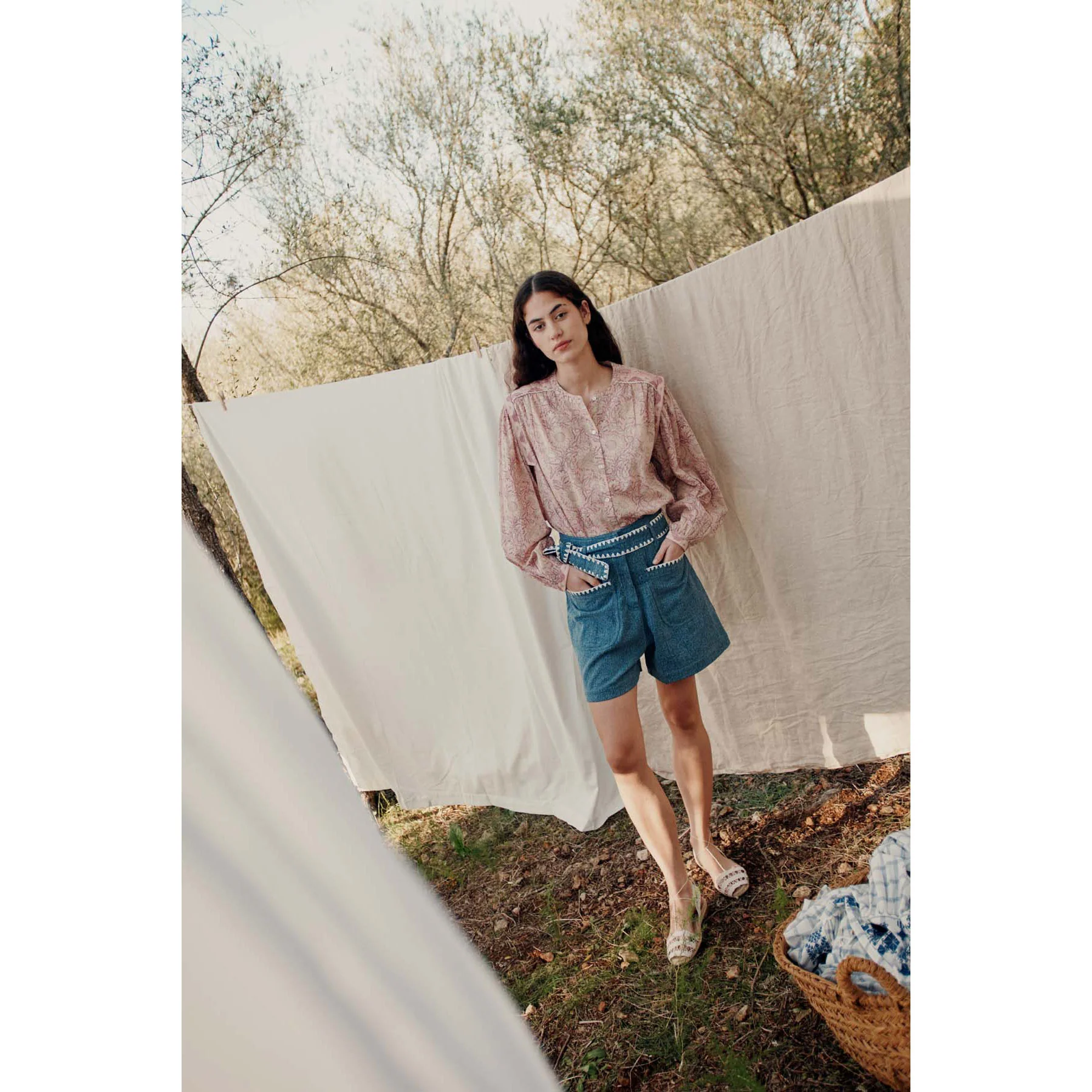 Louise Misha Pink Daisy Garden Jane Shirt - Image 3