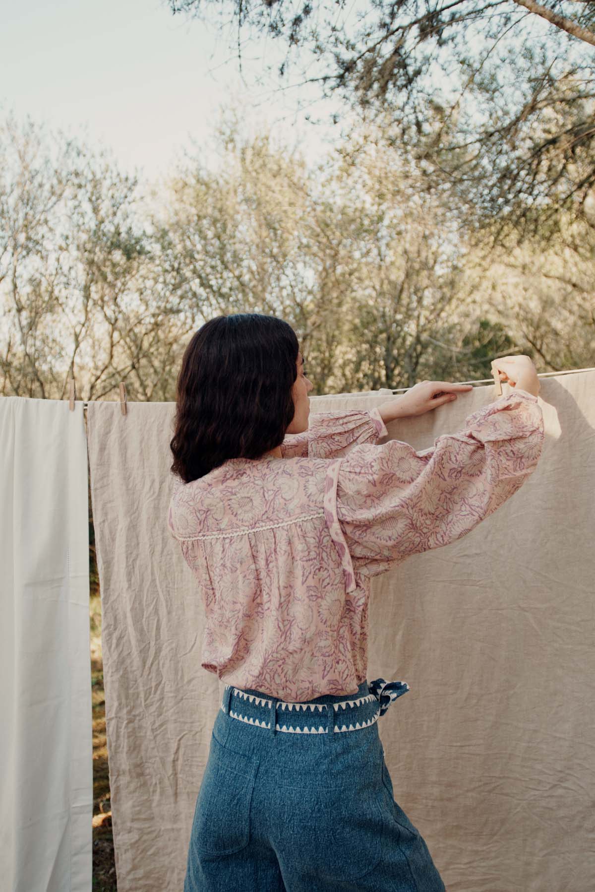 Louise Misha Pink Daisy Garden Jane Shirt - Image 4
