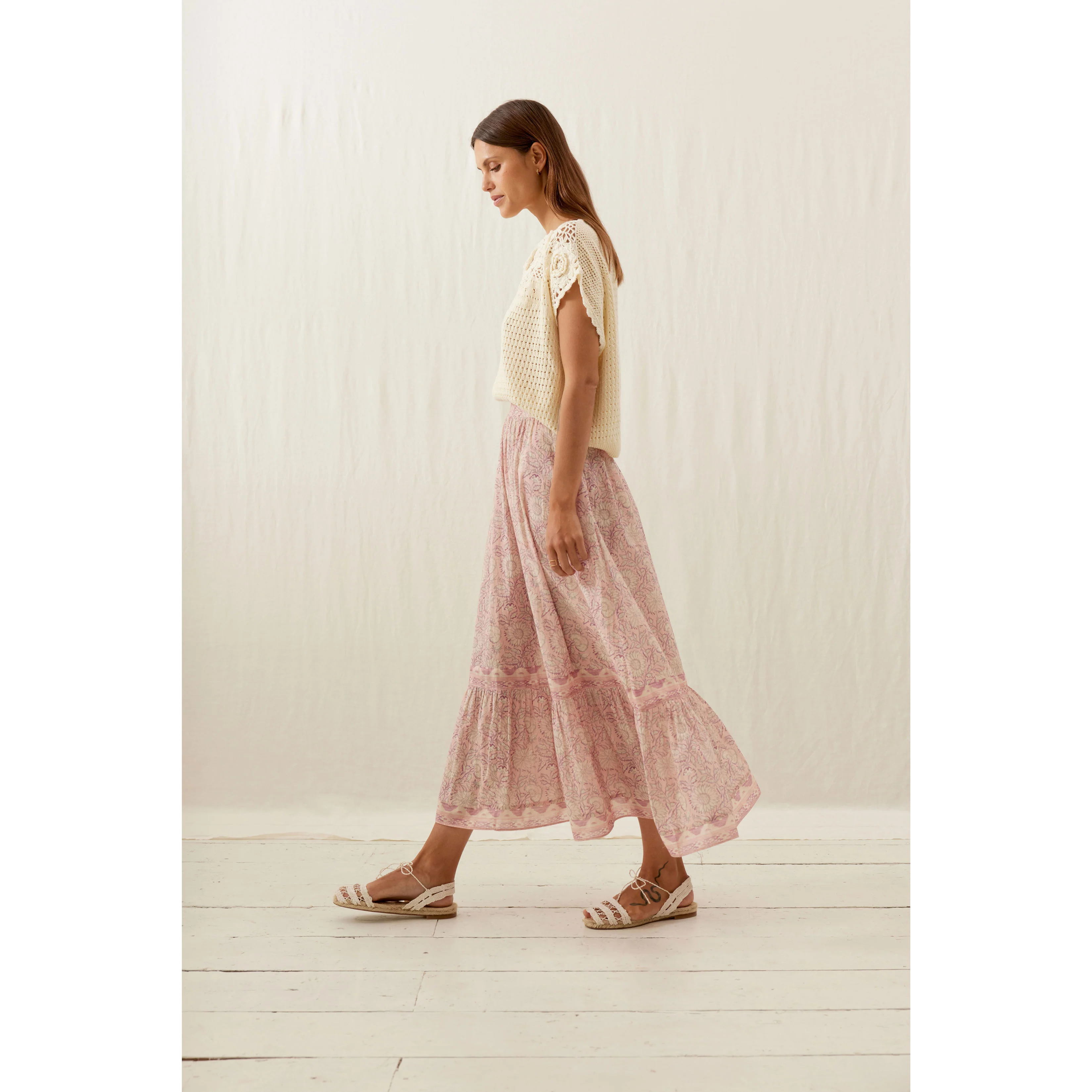 Louise Misha Pink Daisy Garden Jansiane Skirt - Image 3