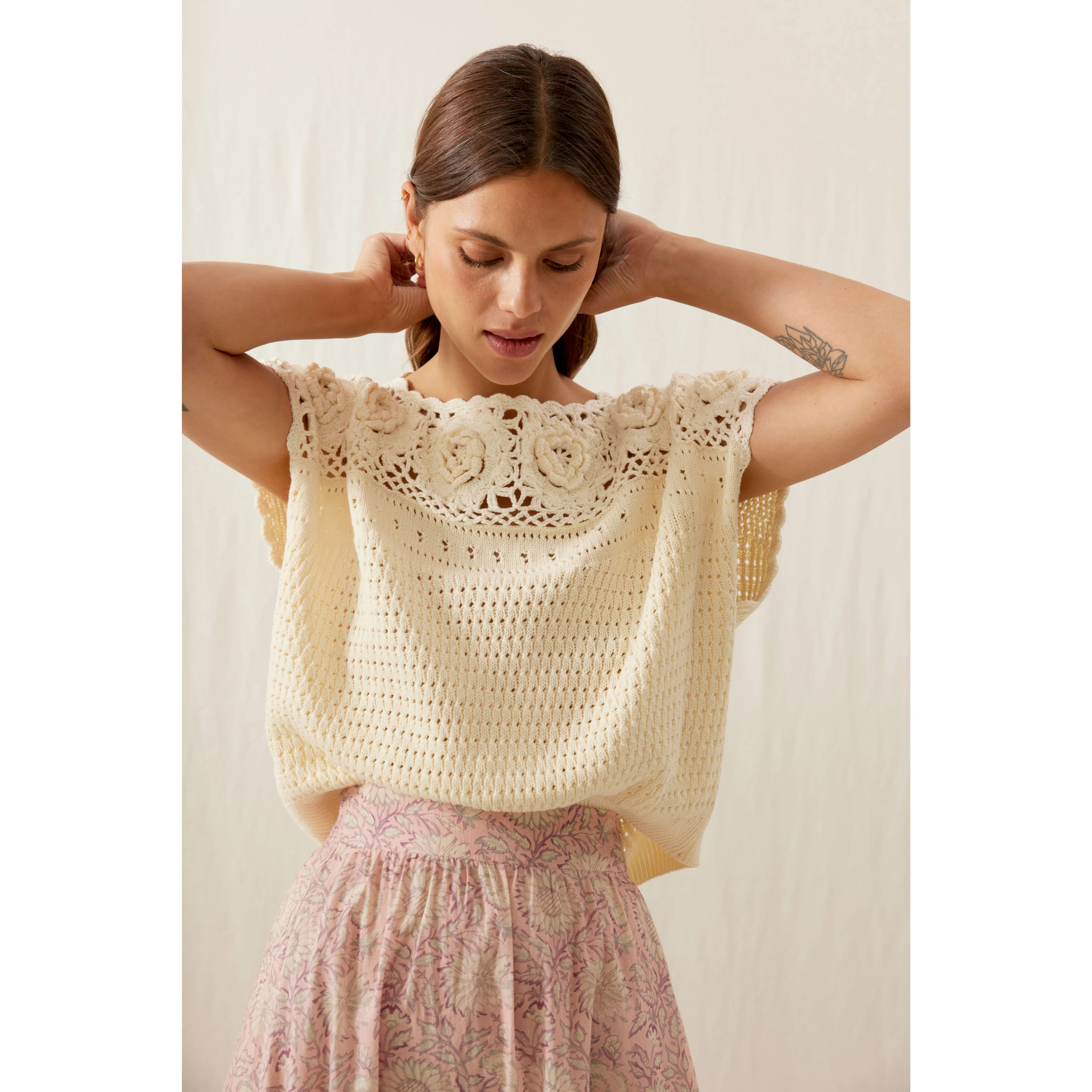 Louise Misha Pink Daisy Garden Jansiane Skirt - Image 4