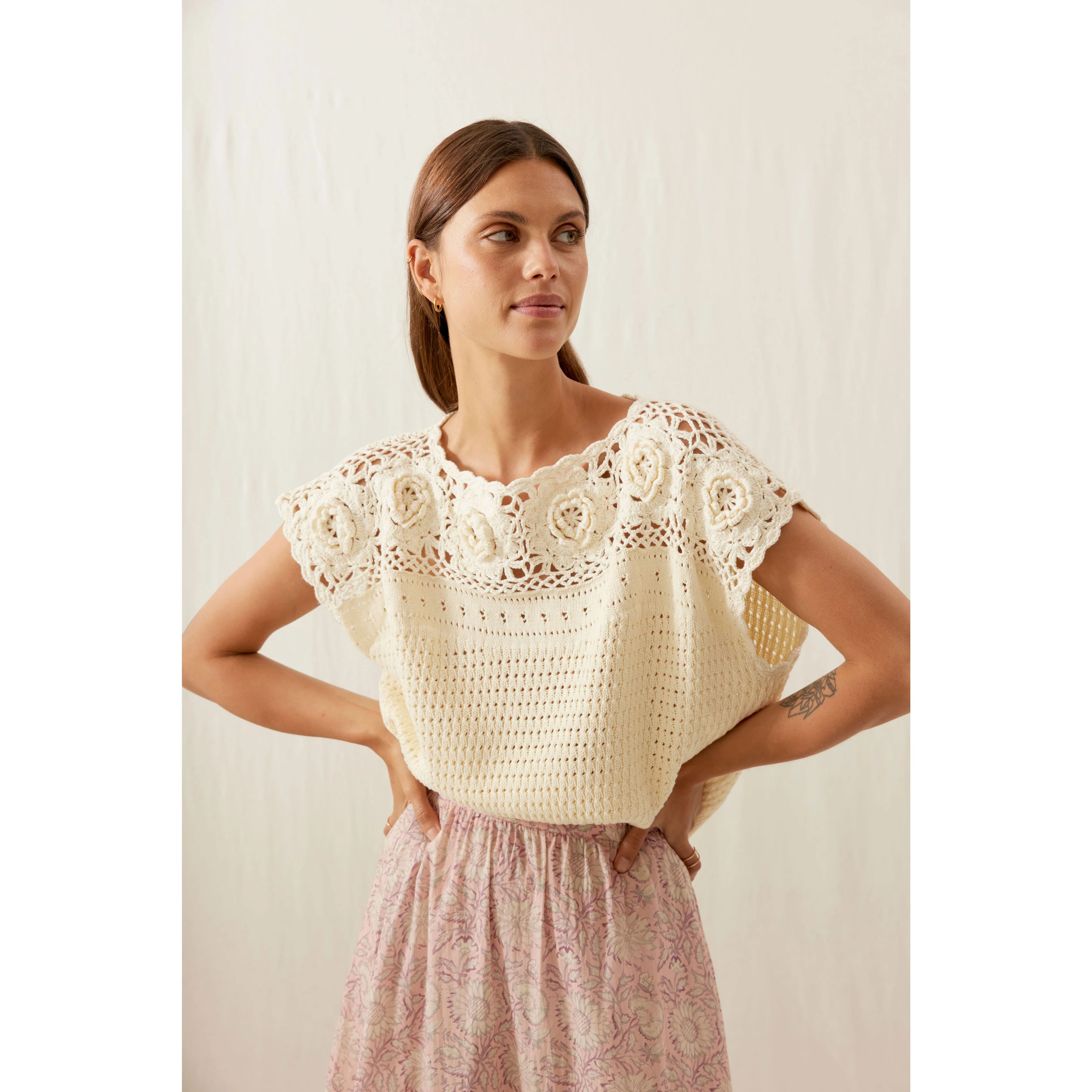 Louise Misha Pink Daisy Garden Jansiane Skirt - Image 5