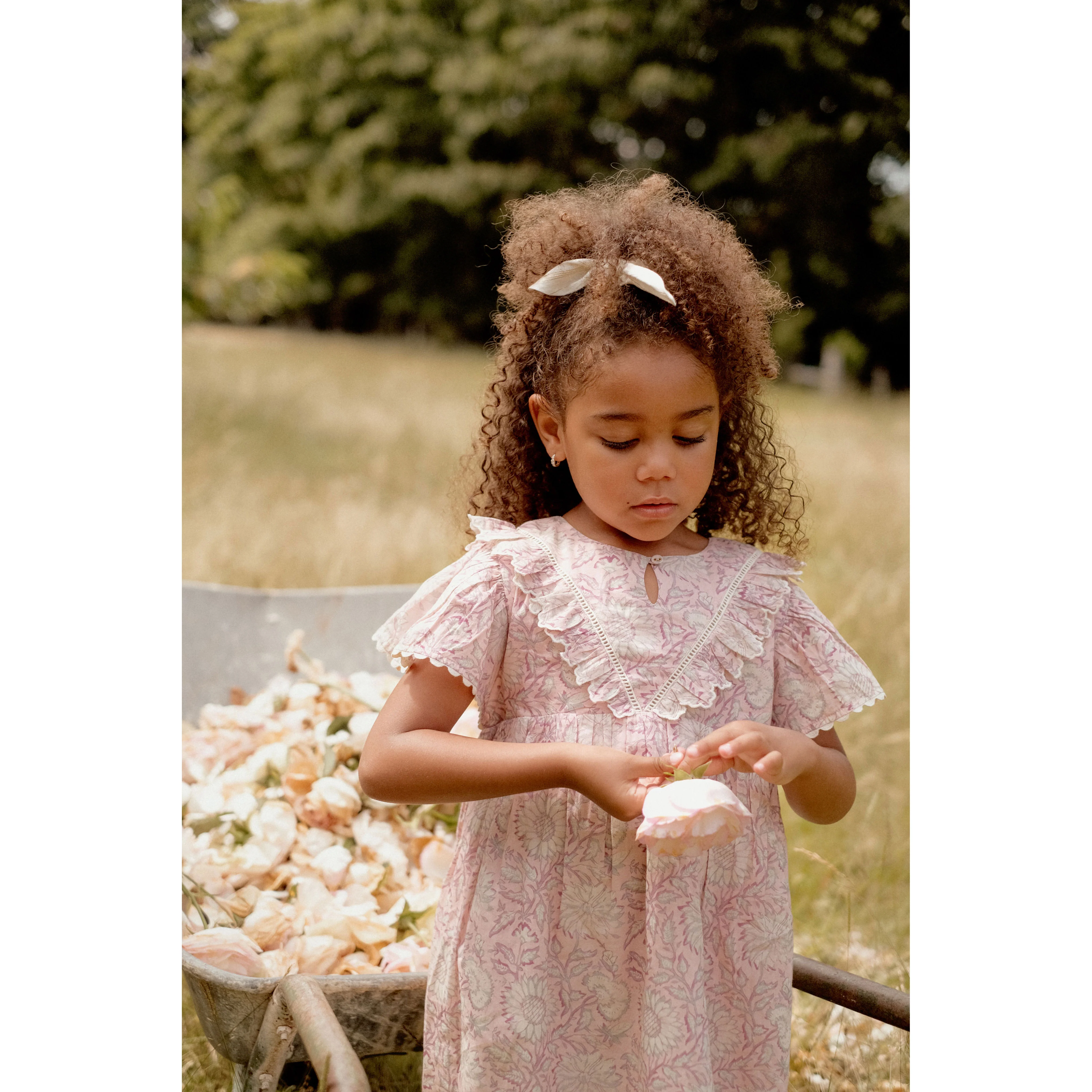 Louise Misha Pink Daisy Garden Siloe Dress - Image 3