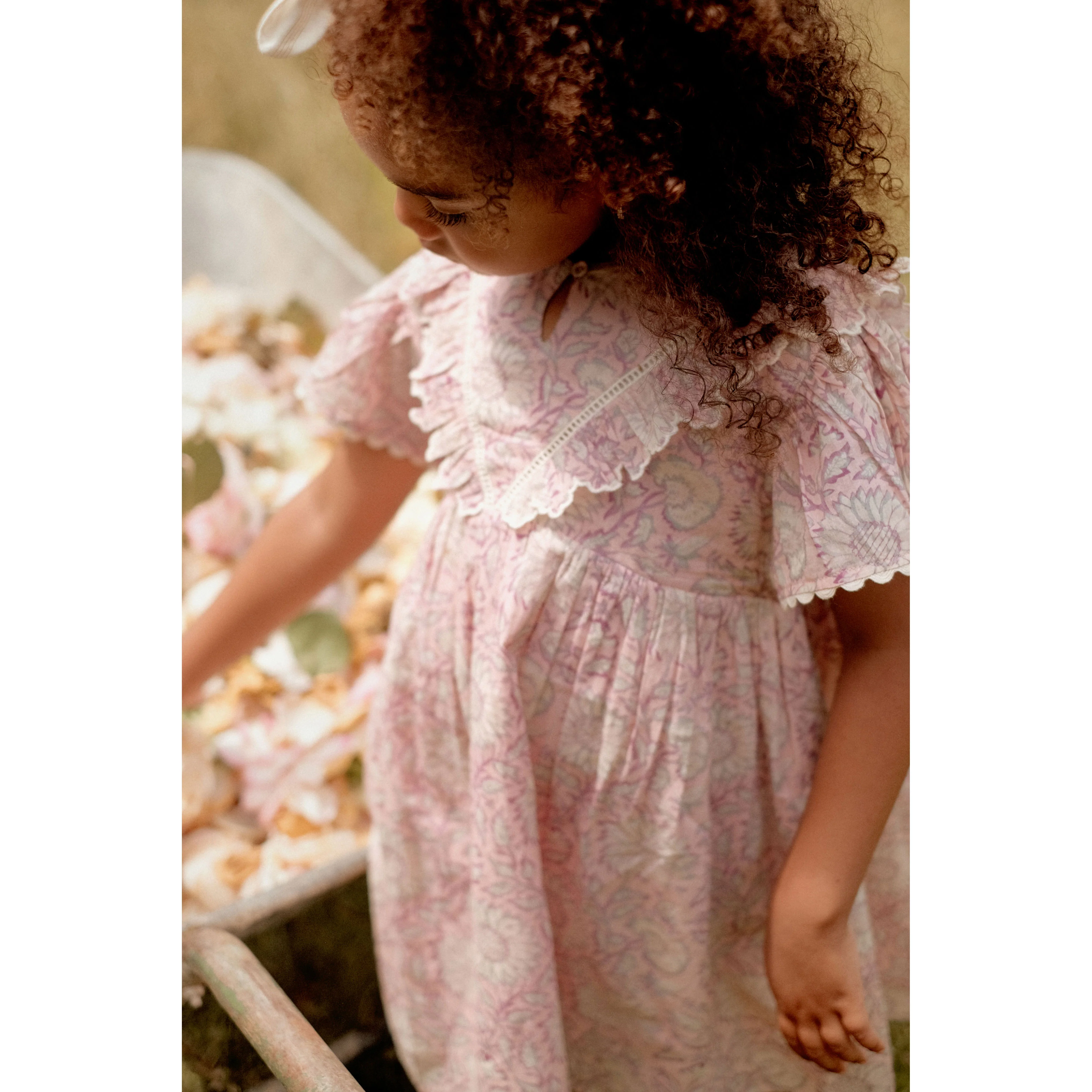 Louise Misha Pink Daisy Garden Siloe Dress - Image 4