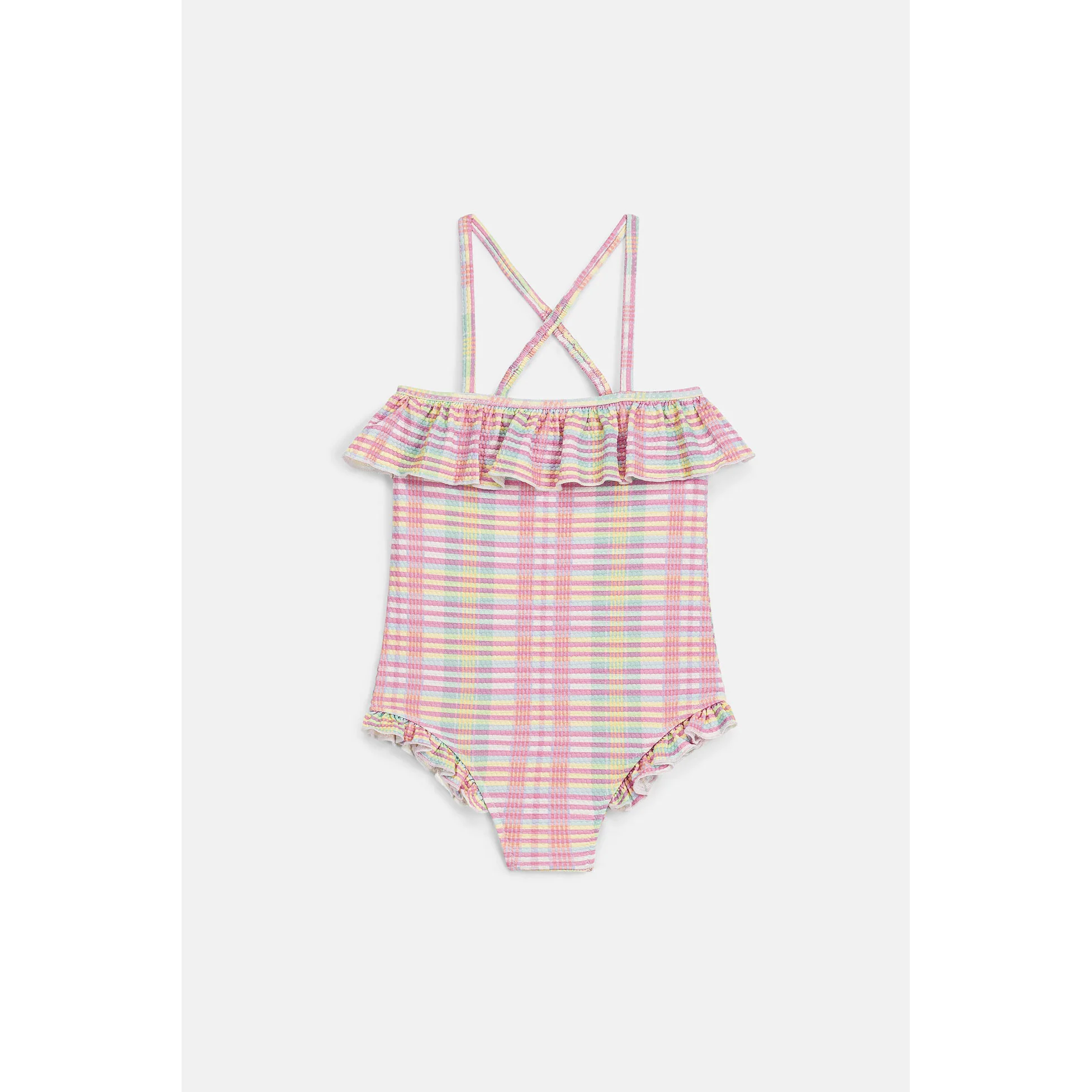 Louise Misha Pink Island Checks Jovana Bathing Suit