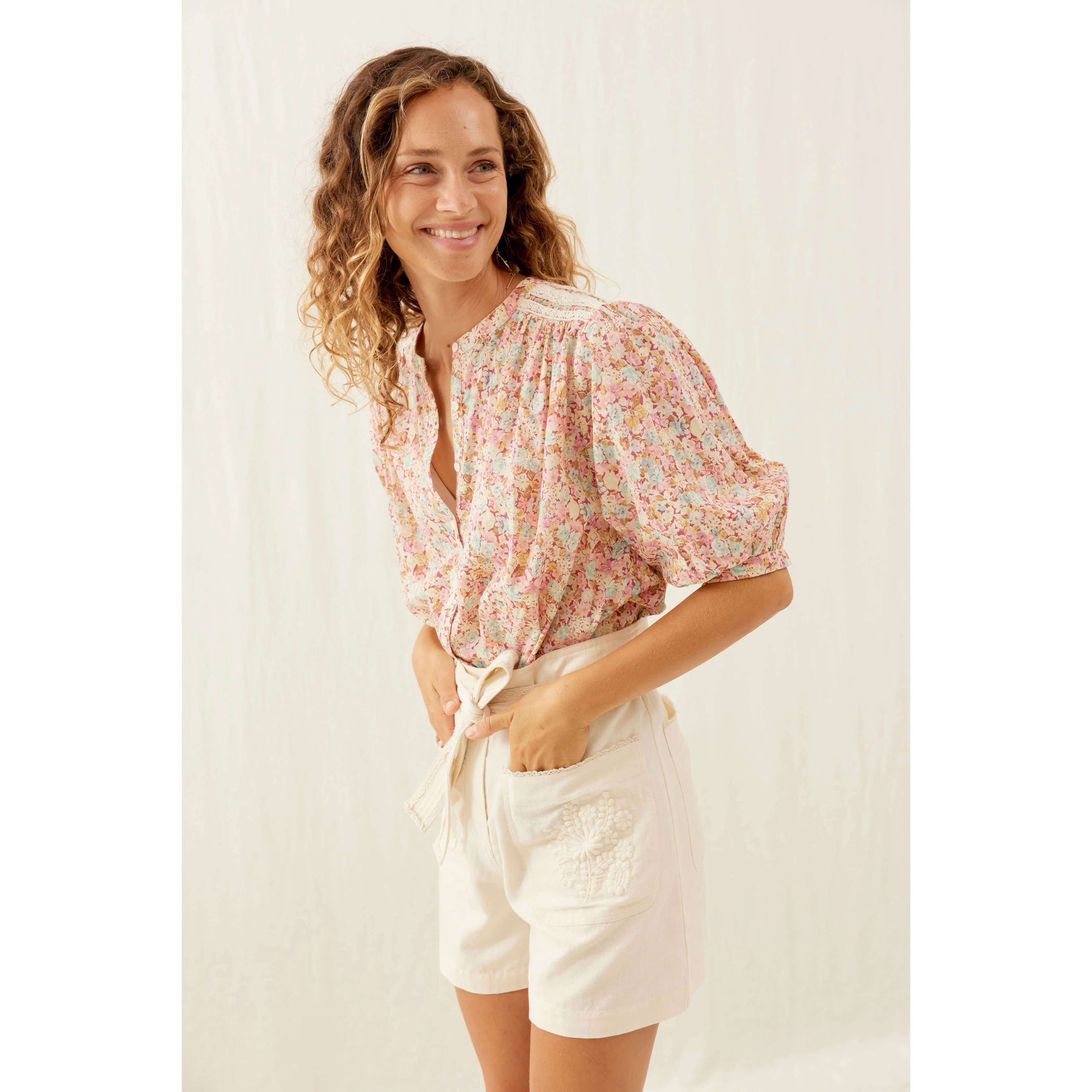 Louise Misha Pink Sweet Pastel Julie Shirt - Image 2