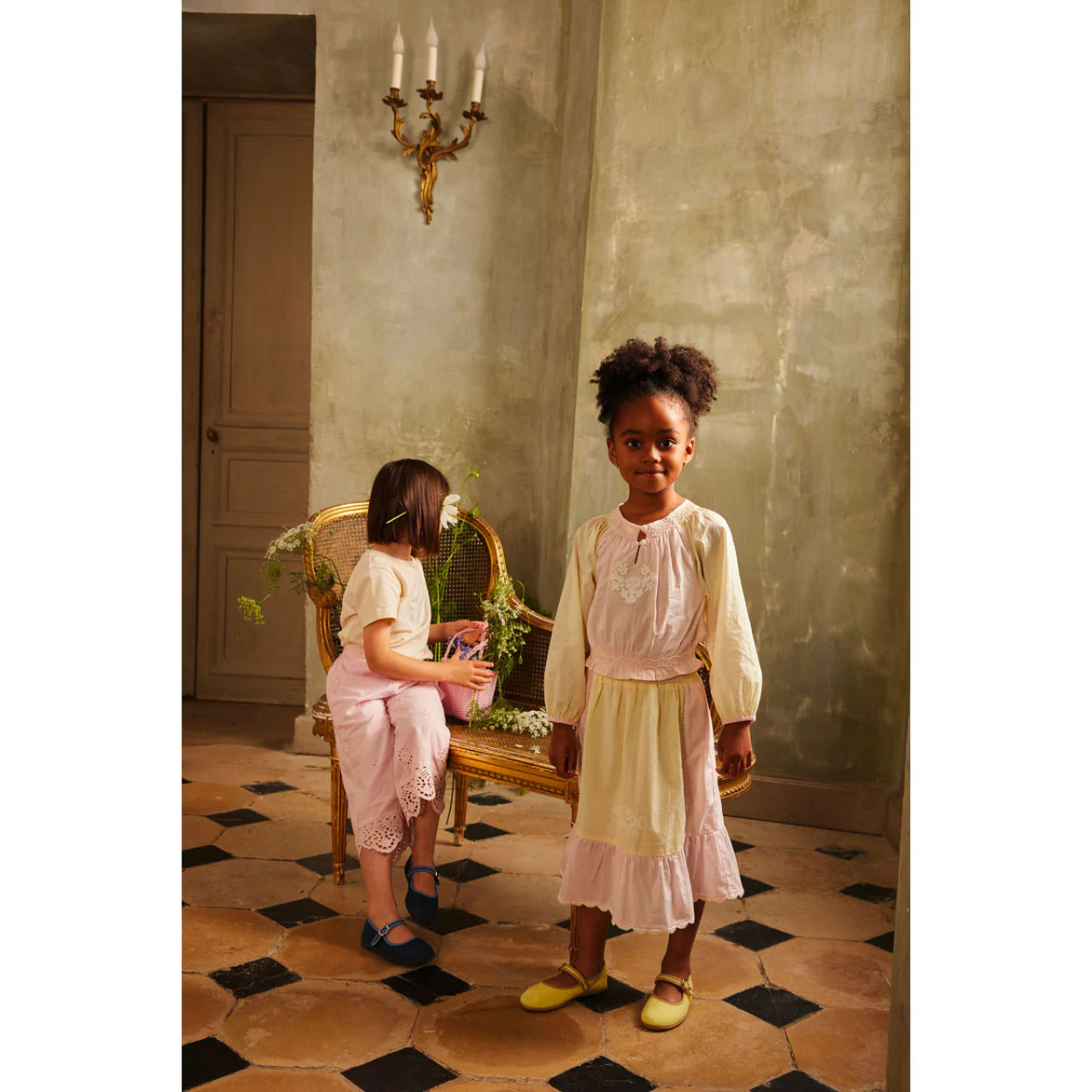 Louise Misha Pink Yellow Anetta Skirt - Image 2
