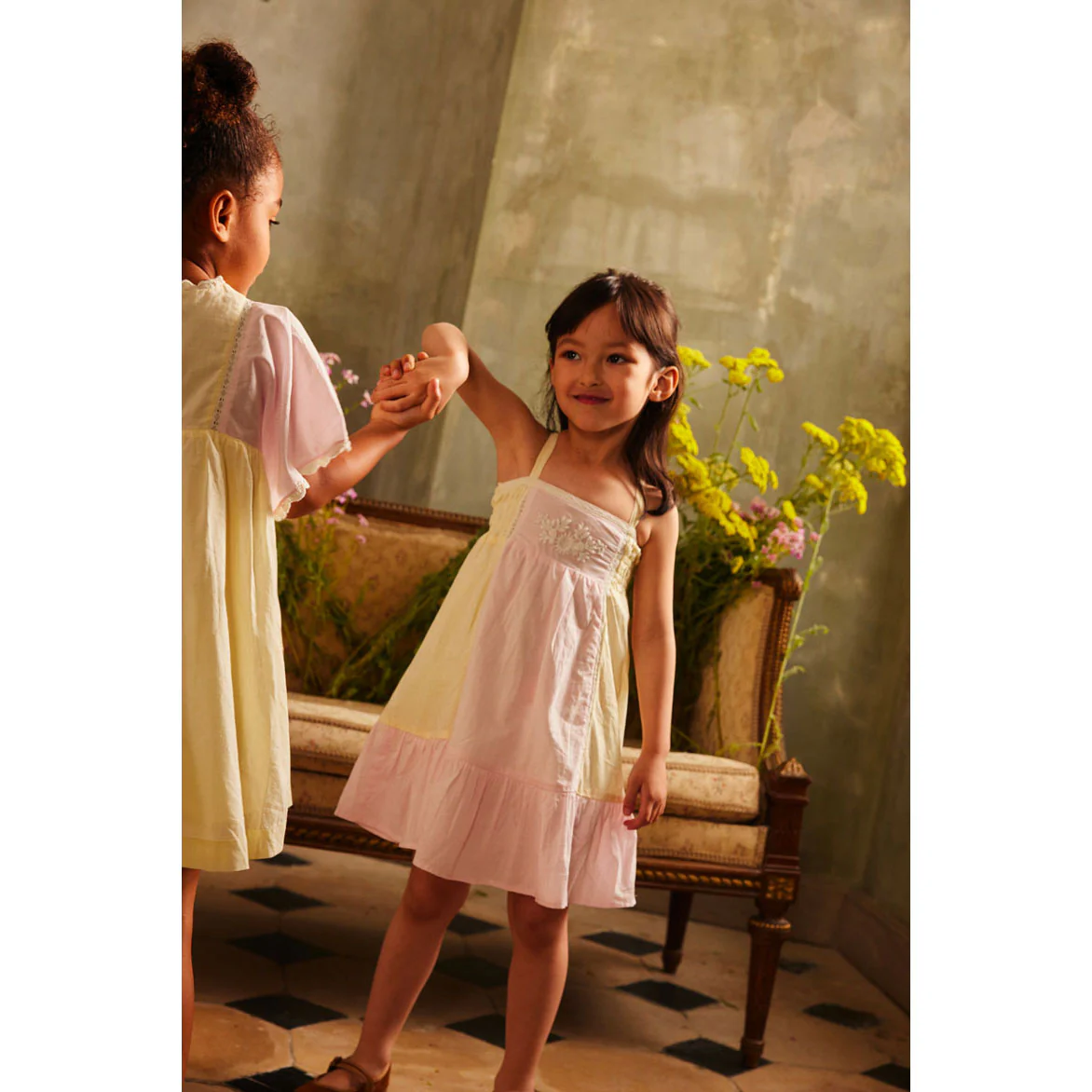 Louise Misha Pink Yellow Marcelina Dress - Image 2