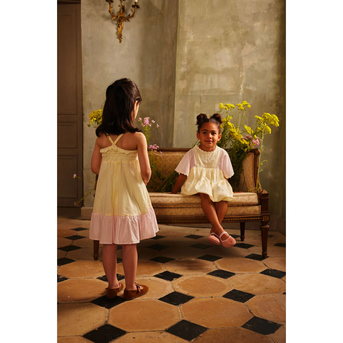 Louise Misha Pink Yellow Marcelina Dress - Image 3
