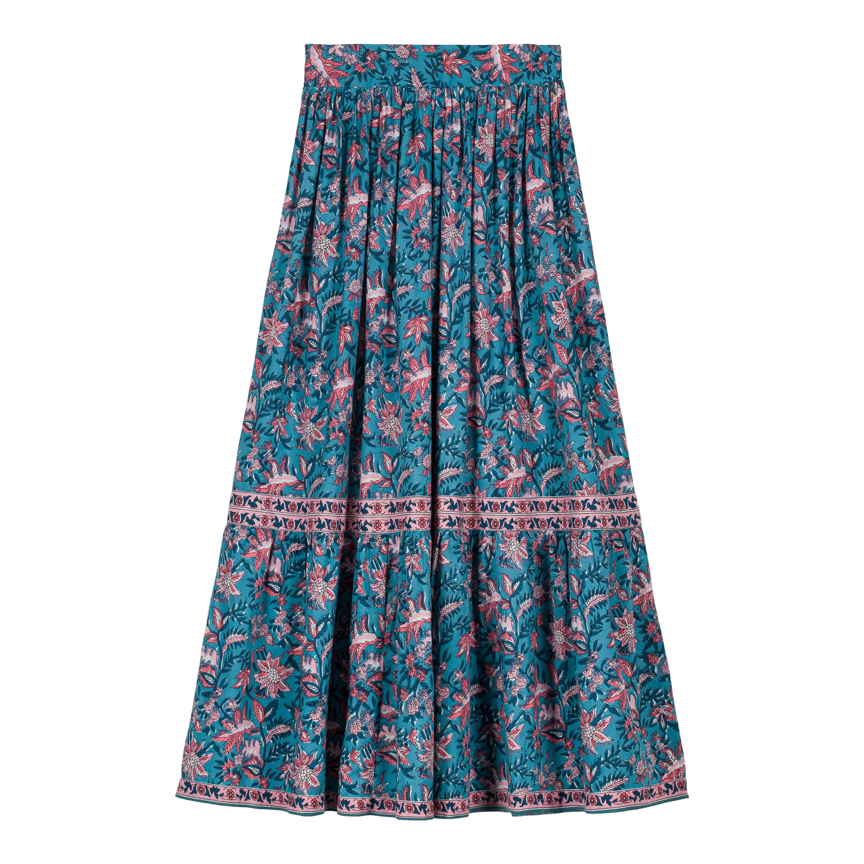 Louise Misha Teal Garden Of Eden Jansiane Skirt