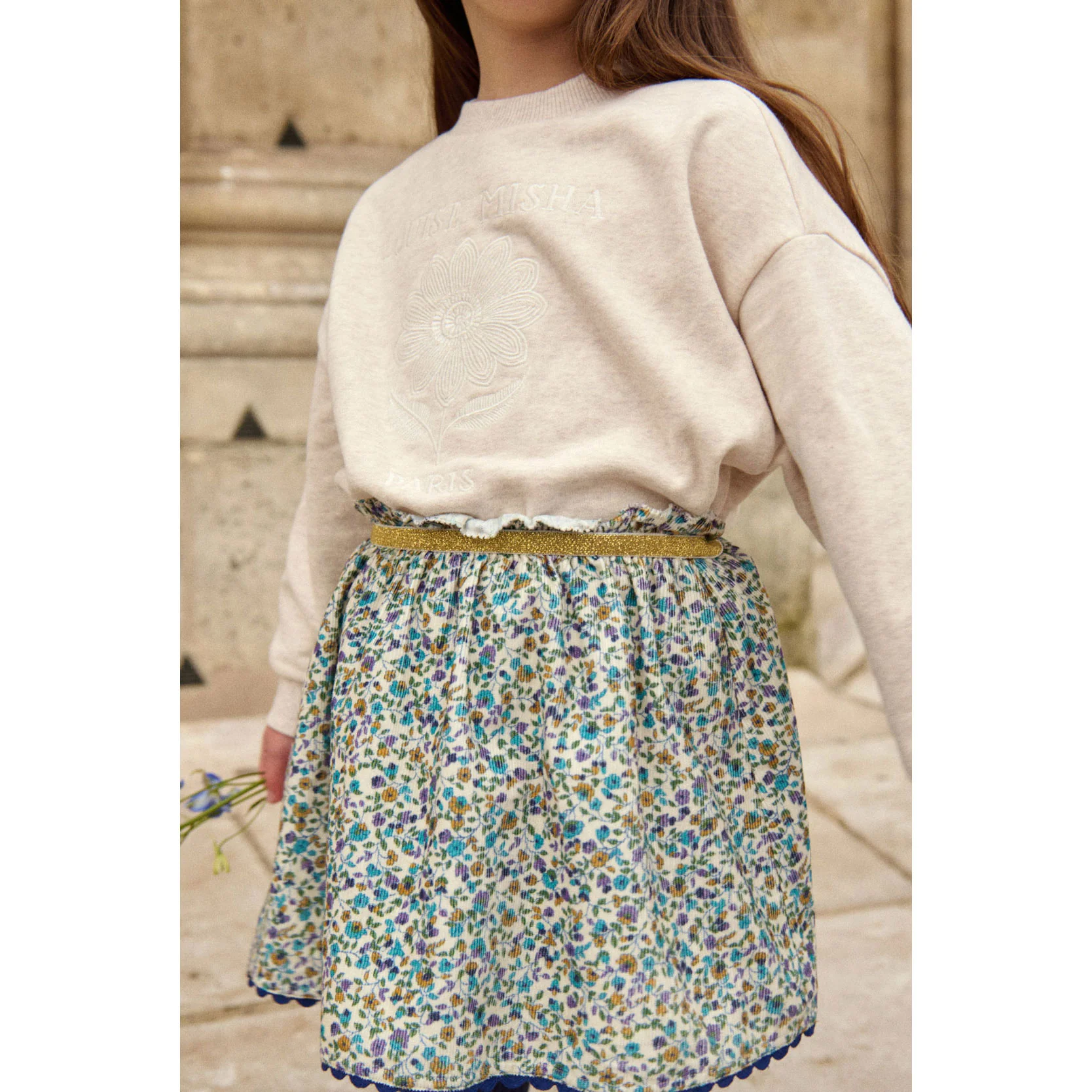 Louise Misha Velvet Cream Aster Cephee Skirt - Image 2