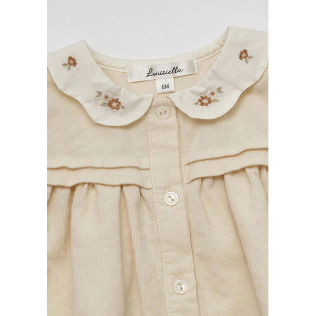 Louisiella Baby Arabella Corduroy Dress - Image 3