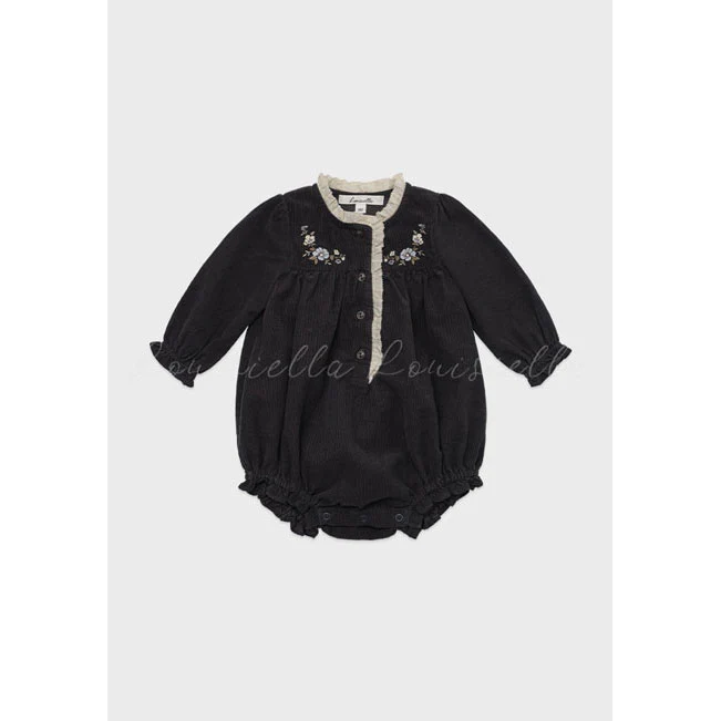 Louisiella Baby Noir Corduroy Romper