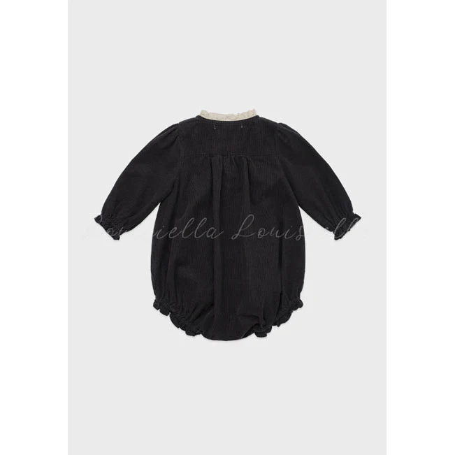 Louisiella Baby Noir Corduroy Romper - Image 2