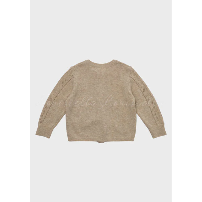 Louisiella Beige Abbie Knit Cardigan - Image 3