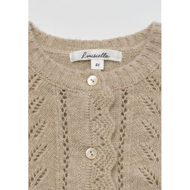 Louisiella Beige Abbie Knit Cardigan - Image 5