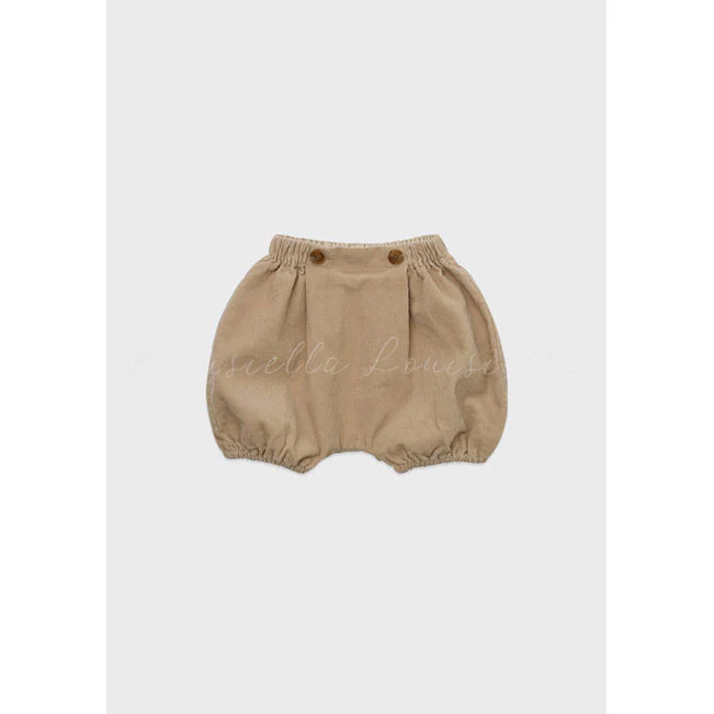 Louisiella Beige Baby Ganaelle Corduroy Bloomer