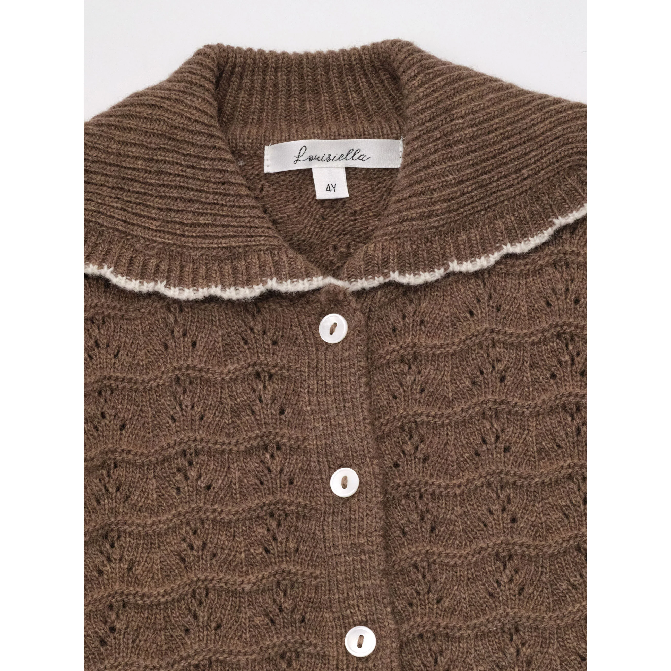 Louisiella Brown Bretta Knit Cardigan - Image 5