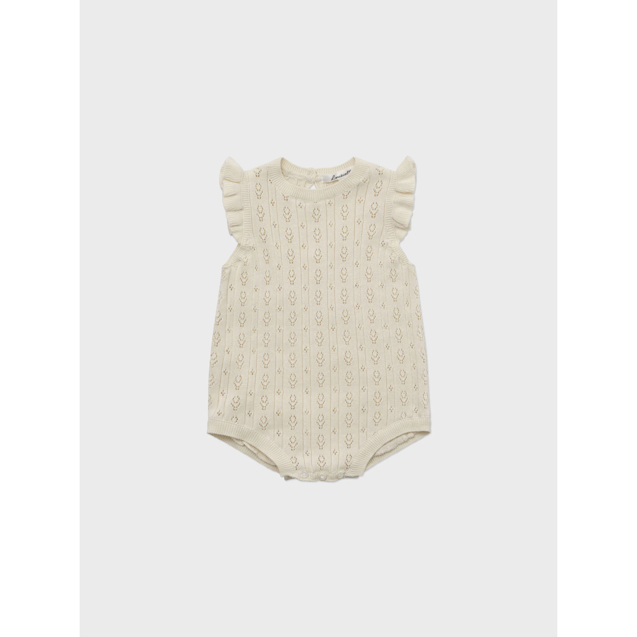 Louisiella Ecru Anneth Knit Baby Romper