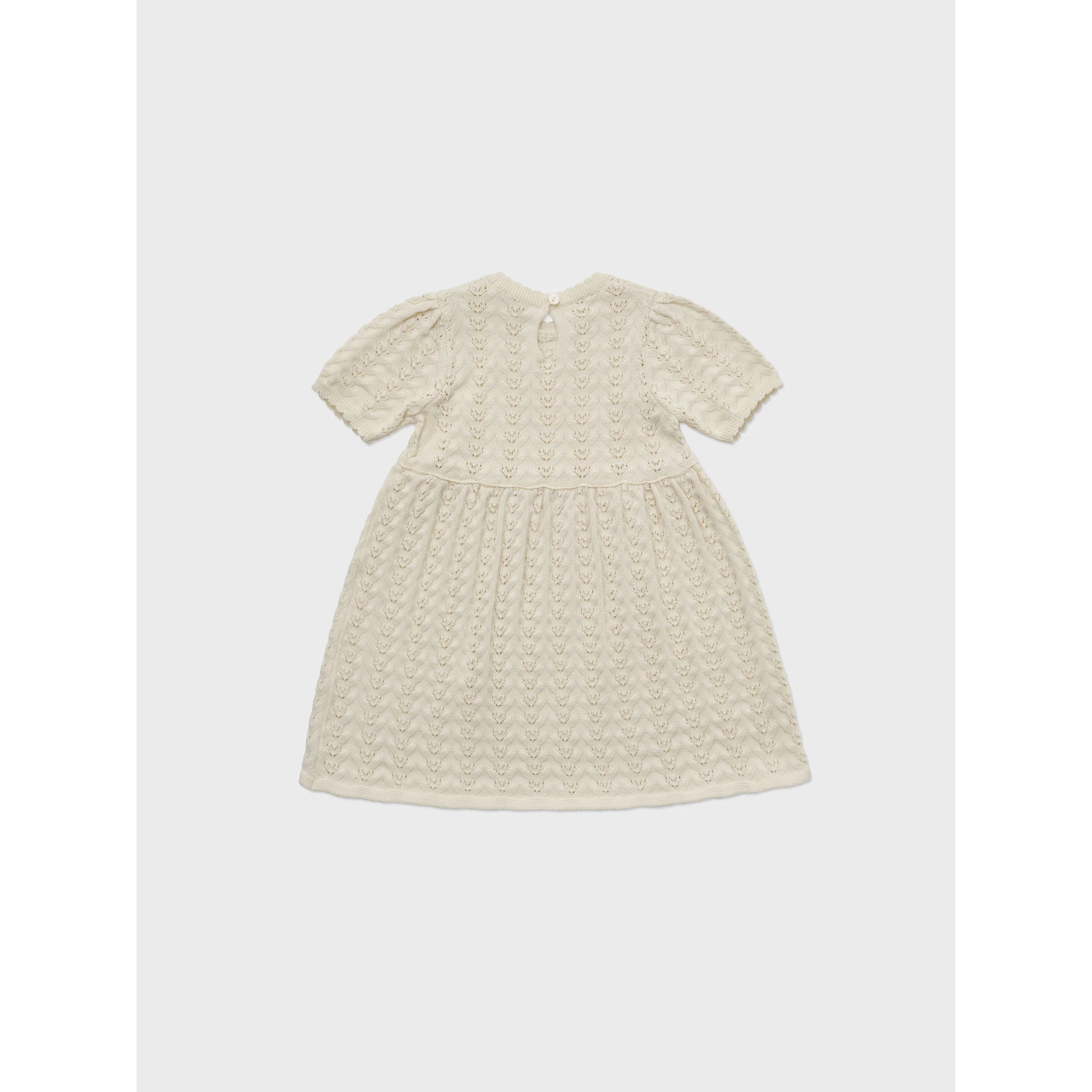Louisiella Ecru Delaney Knit Baby Dress - Image 2