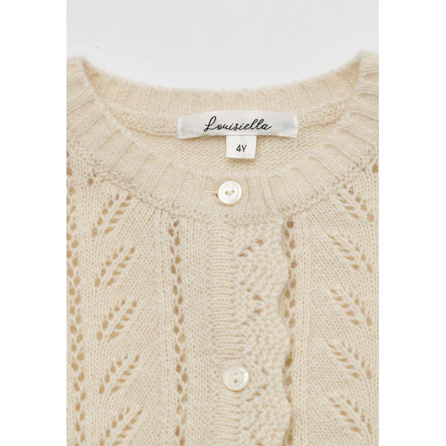 Louisiella Ivory Abbie Knit Cardigan - Image 4