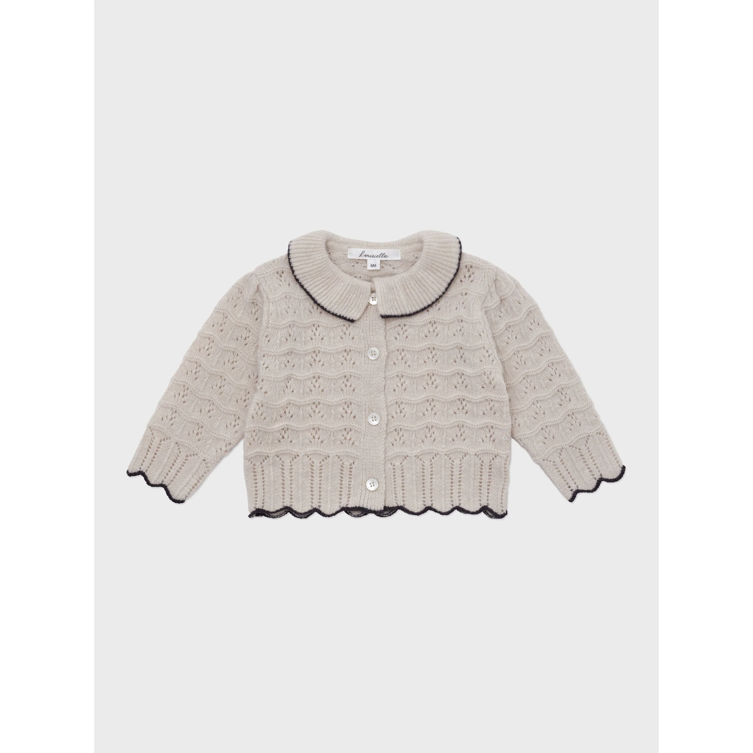 Louisiella Light Beige Baby Bretta Knit Cardigan