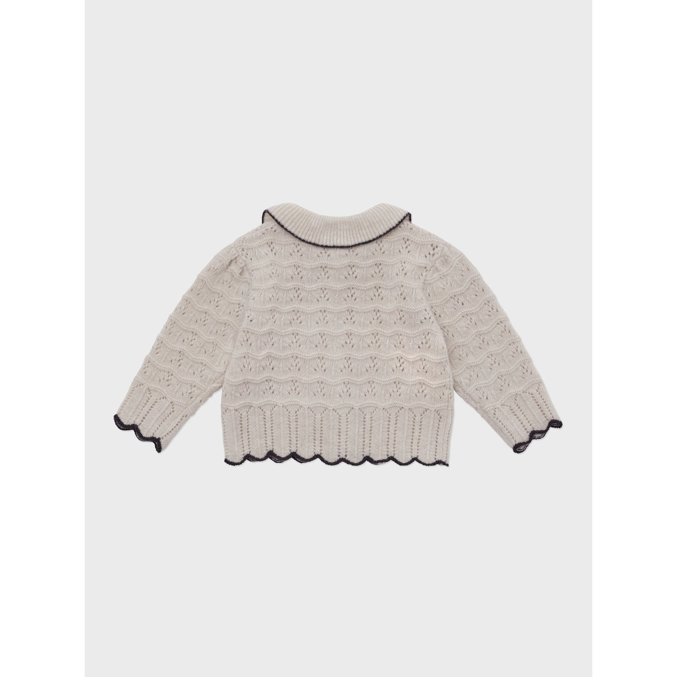 Louisiella Light Beige Baby Bretta Knit Cardigan - Image 2