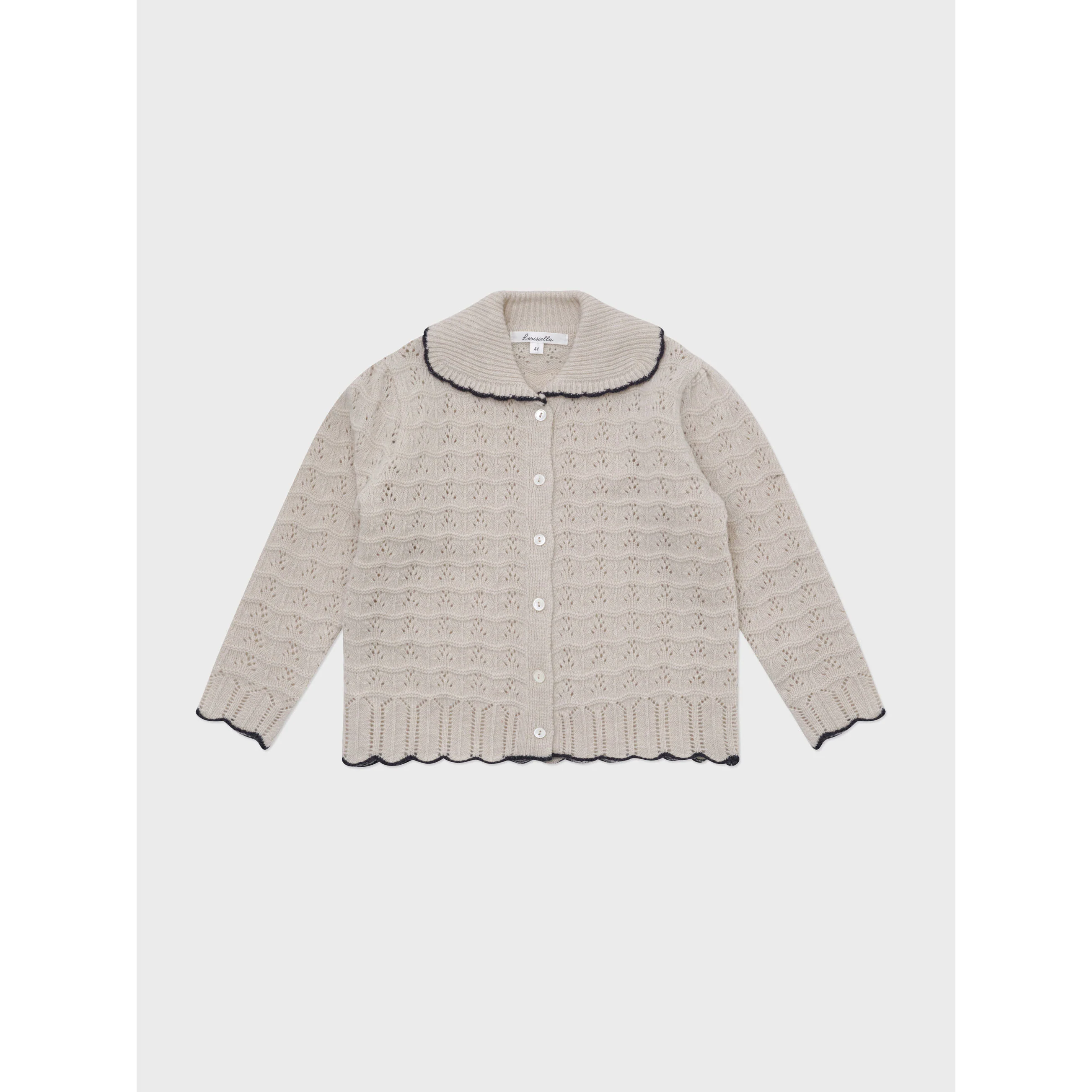Louisiella Light Beige Bretta Knit Cardigan