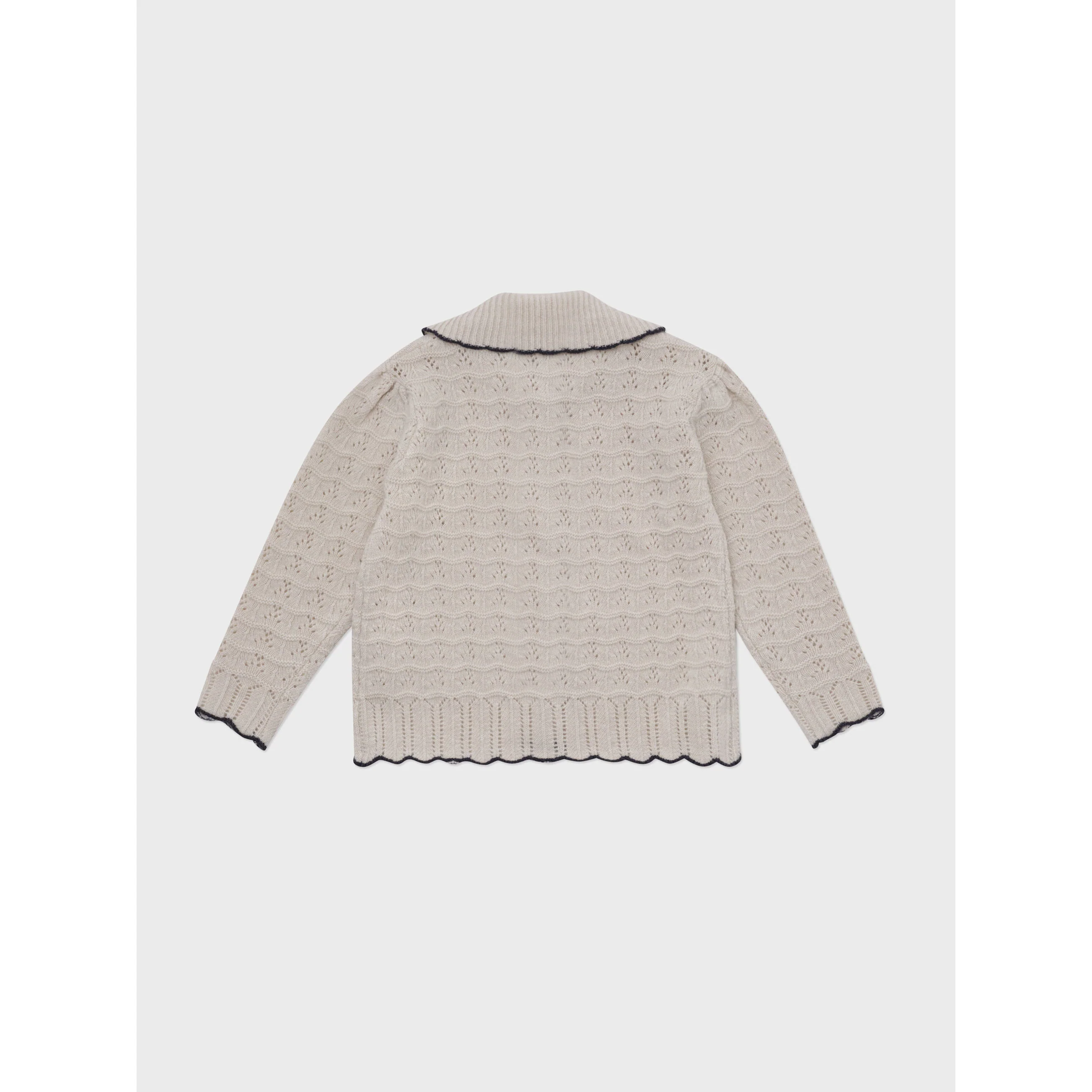 Louisiella Light Beige Bretta Knit Cardigan - Image 3