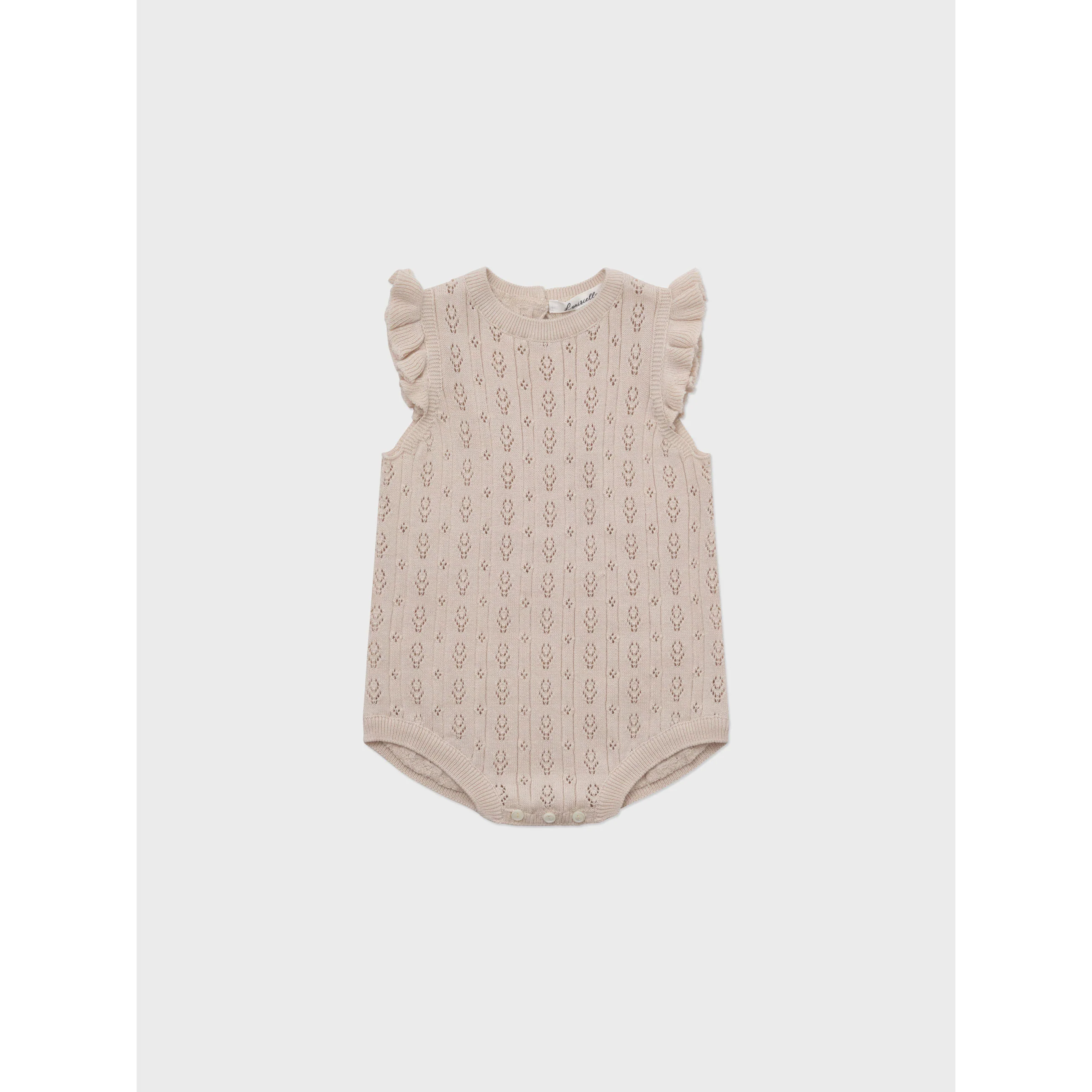 Louisiella Light Pink Anneth Knit Baby Romper
